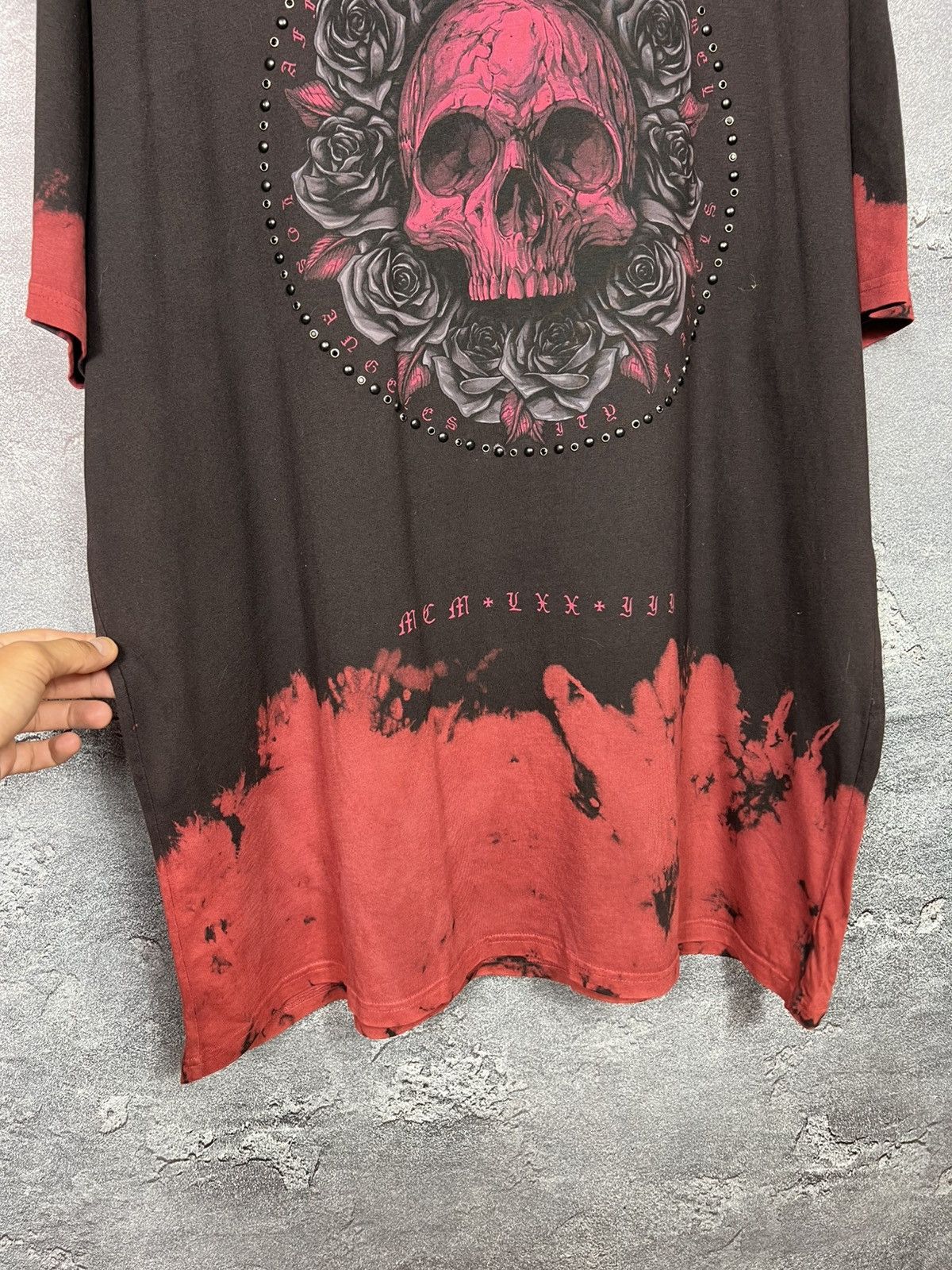 Affliction Affliction Black Label Skull Logo Oversize T-shirt Tee Size US XXL / EU 58 / 5 - 4 Thumbnail