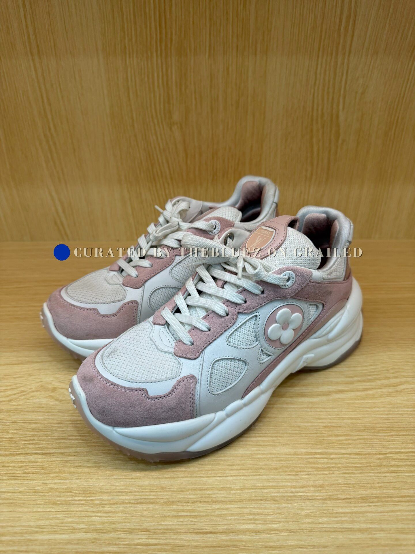 Louis Vuitton LV Run55 Pink Platform Sneakers Size US 5.5 / IT 35.5 - 1 Thumbnail