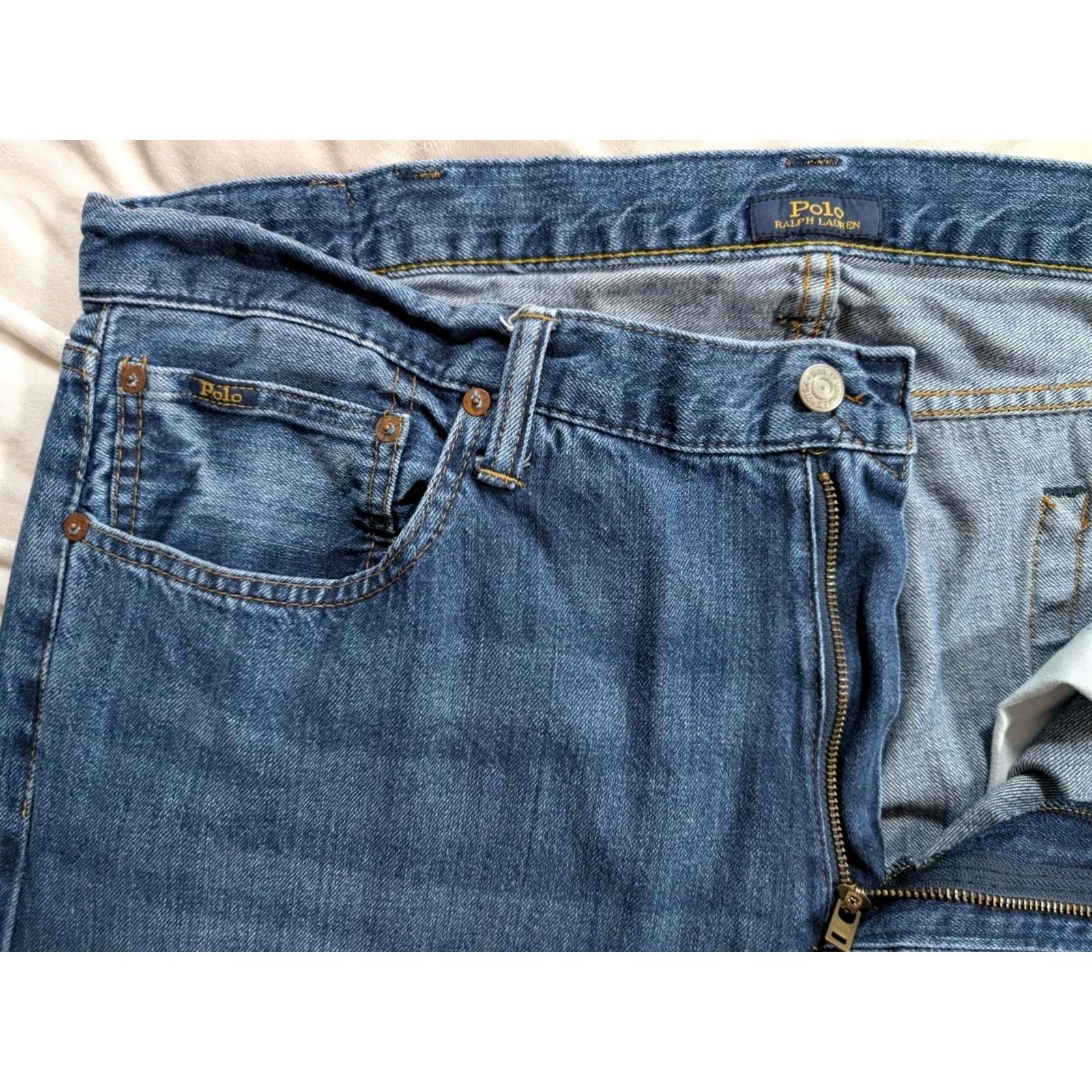 Polo Ralph Lauren Polo Ralph Lauren Jeans Slim Straight Varick Blue 40x32 Men’s Denim Vintage No Size US L / EU 52-54 / 3 - 3 Thumbnail