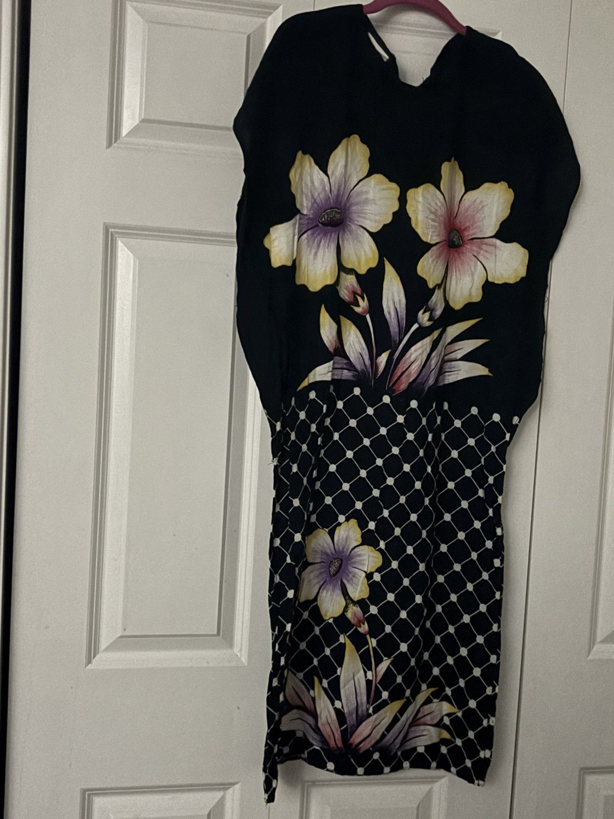 Vintage Vintage Floral Dolman Top Printed Mini Dress Small Unique Size S / US 4 / IT 40 - 3 Thumbnail