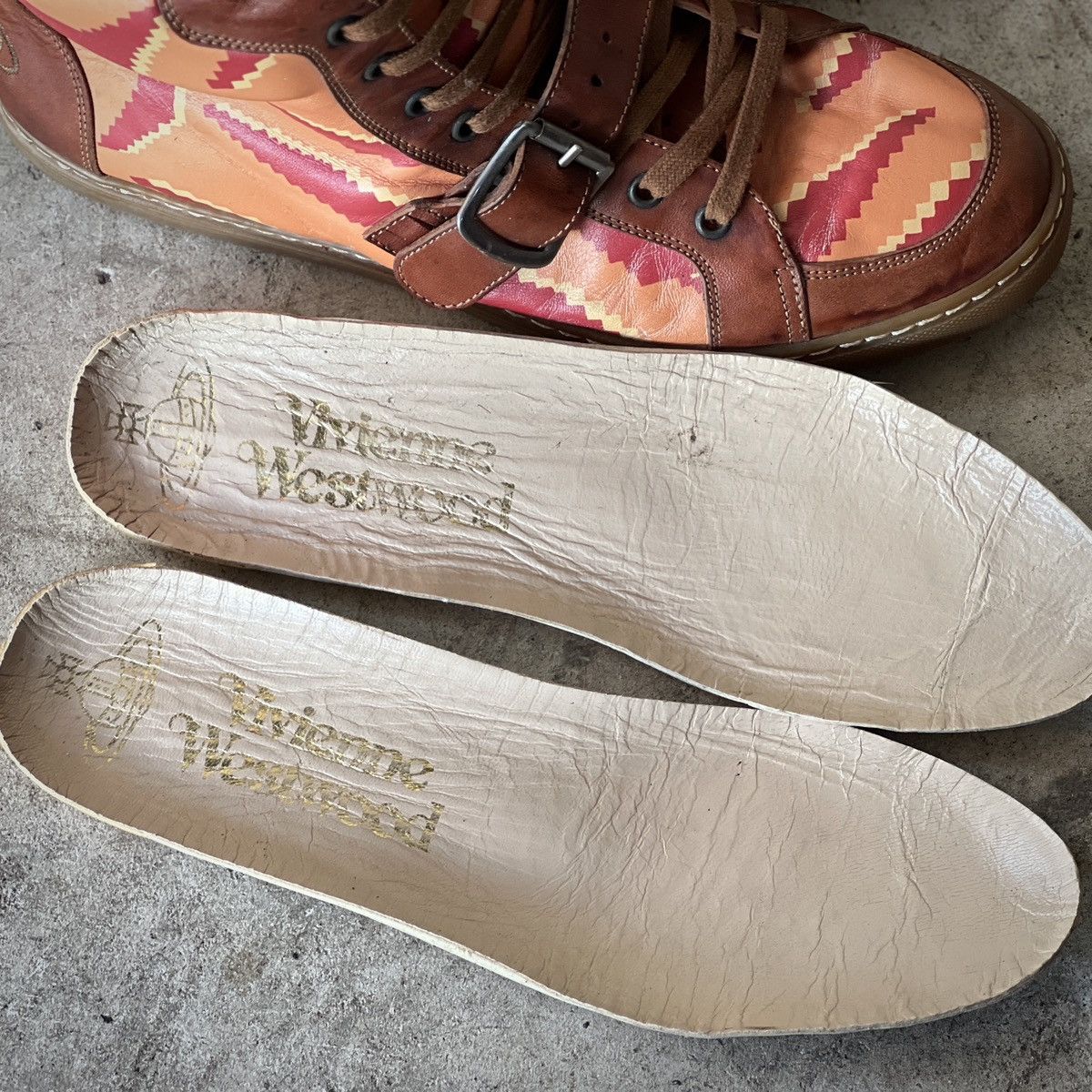 Vivienne Westwood Suede Buckle High-Top Sneakers