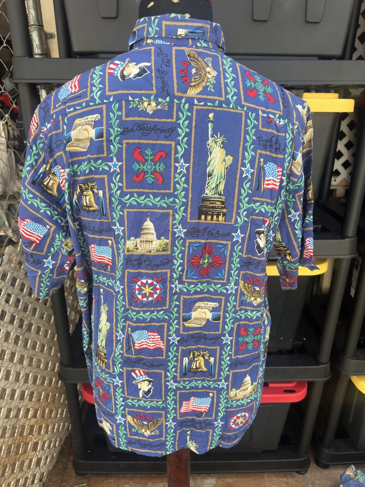 Reyn Spooner Vintage Reyn Spooner Aloha Patriotic USA Liberty Men's M Size US M / EU 48-50 / 2 - 2 Thumbnail