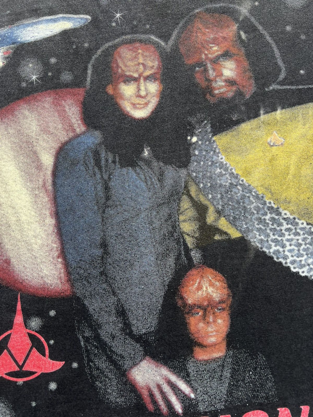 Arts & Science × Star Wars × Vintage VTG 1994 Star Trek Klingon Worf Reunion Tee Shirt Size US L / EU 52-54 / 3 - 4 Thumbnail