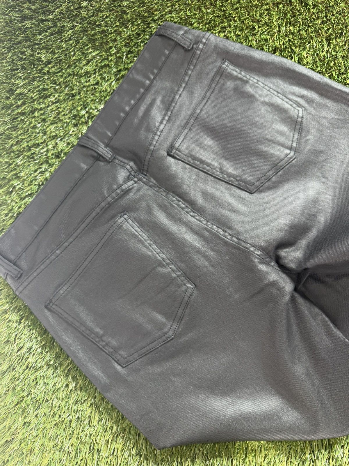 Other Vale Lives Black Waxed Coated Denim Jeans Size 38 Size US 38 / EU 54 - 6 Thumbnail
