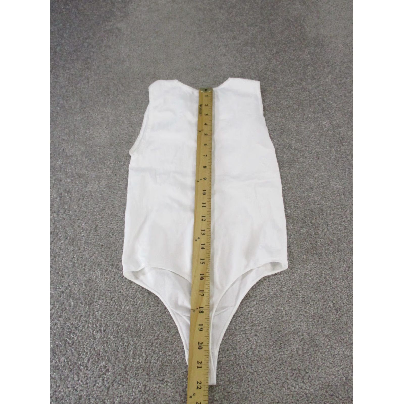 Vintage VINTAGE Babaton Bodysuit Womens XS White Sleeveless Round Neck One-Piece Stretch 90s Fashion Womens Size XS / US 0-2 / IT 36-38 - 7 Thumbnail