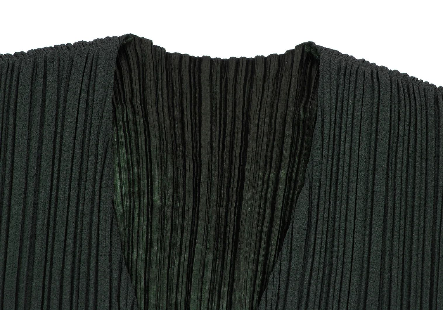 Issey Miyake Double Face Pleats Vest in Dark Green XL Size US XL / EU 56 / 4 - 3 Thumbnail