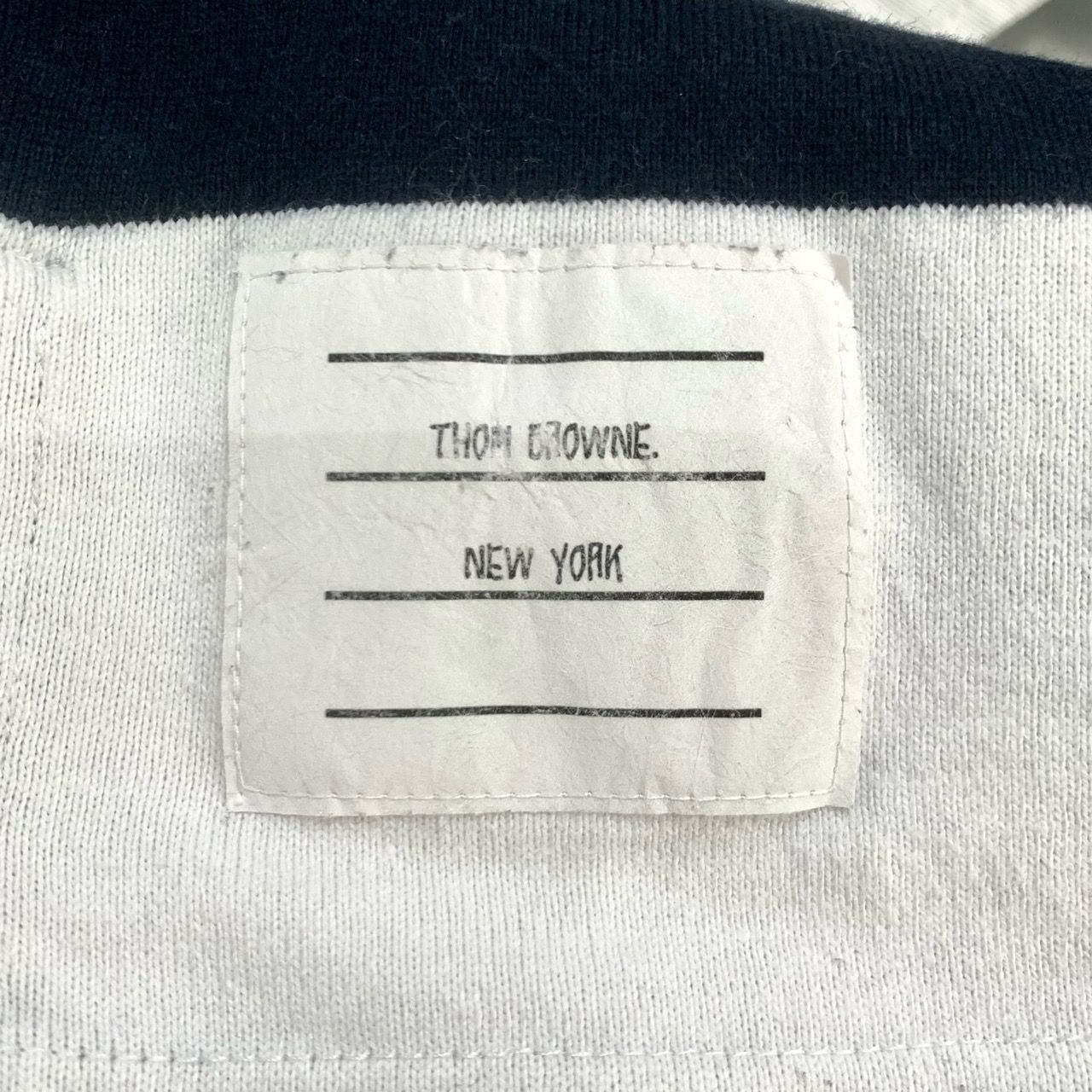 Thom Browne [Thom Browne] Four-Stripe Collared Striped Long-Sleeve Polo Size US XXS / EU 40 - 4 Thumbnail