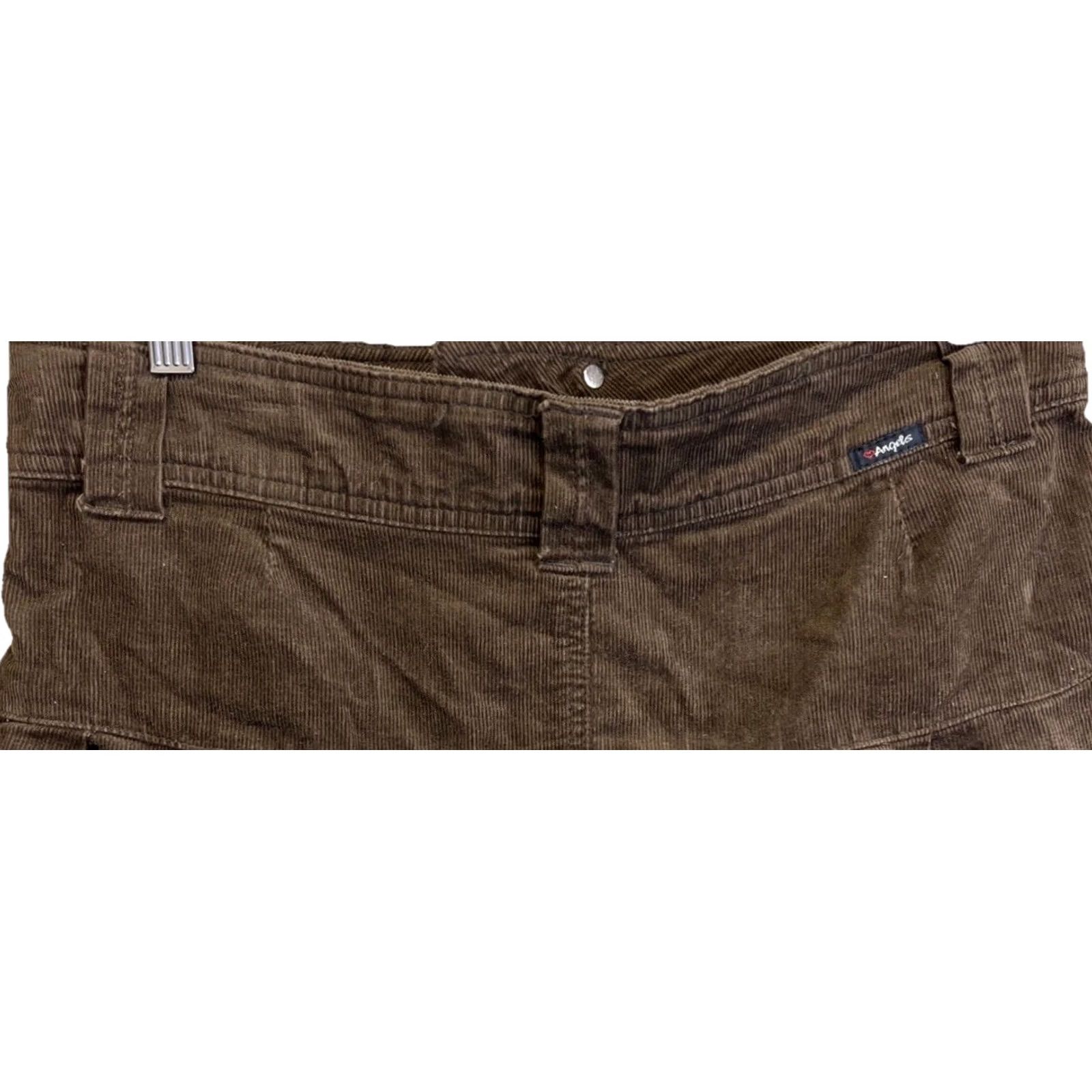 Vintage VINTAGE Angels Corduroy Pleated Brown Micro Mini Skirt Sz 11 2000s Women Short Zipper Skirt Angels Mens? No Size 32" / US 10 / IT 46 - 3 Thumbnail