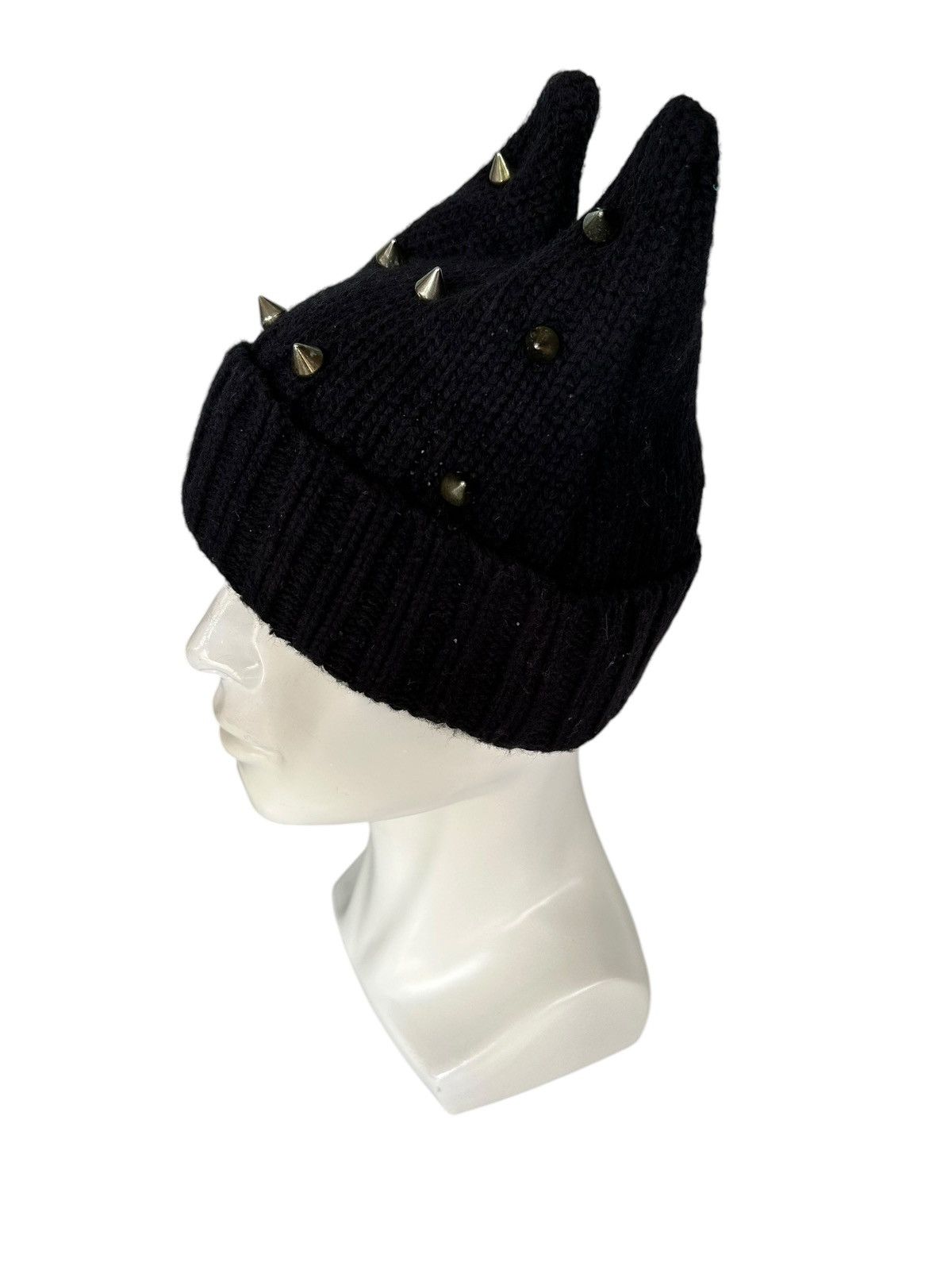 Japanese Brand × Kapital × Vintage DEVIL HORN PUNK STUDDED Knitt Beanie Hats ☠️☠️ Size ONE SIZE - 5 Thumbnail