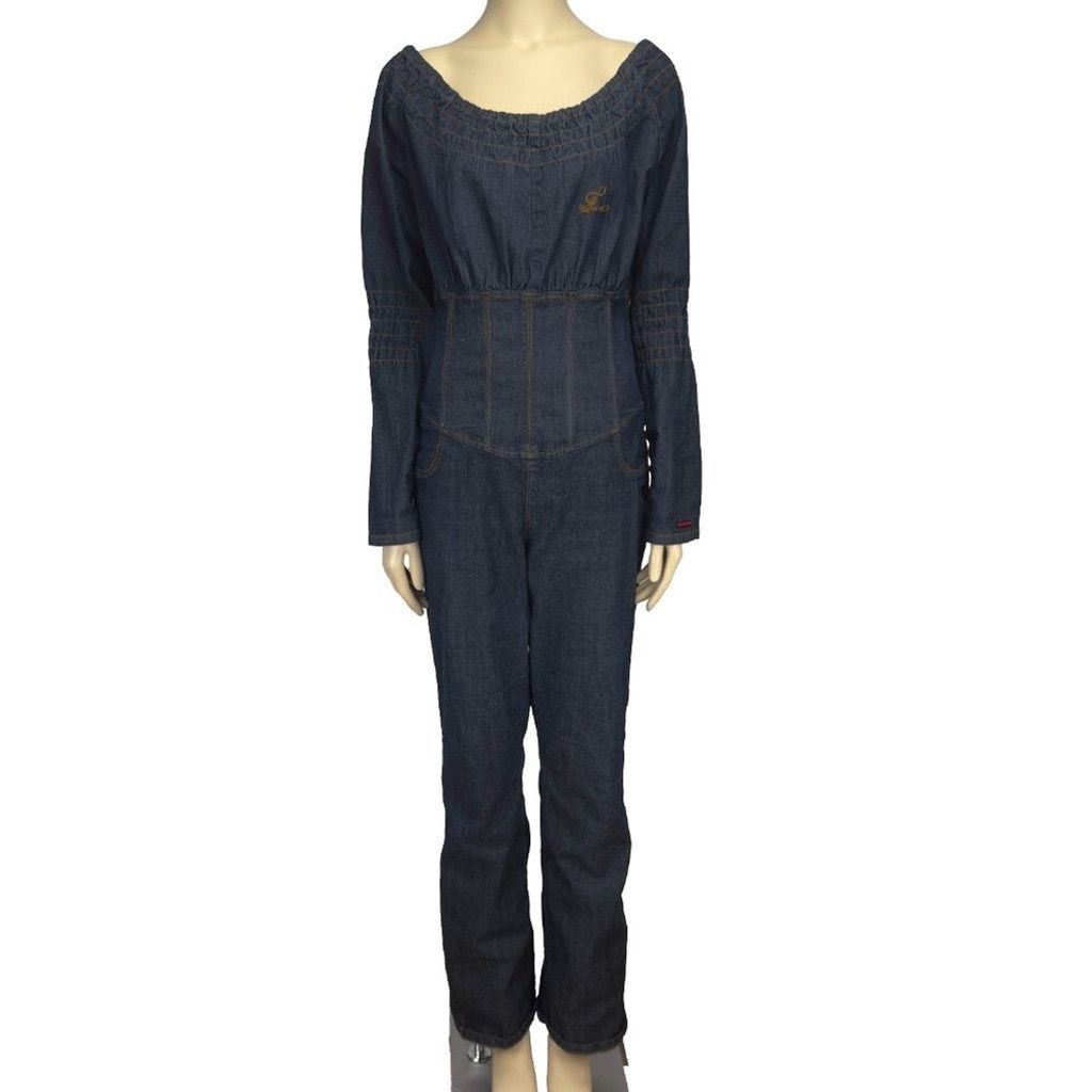 Fubu FUBU Denim Corset Waist Straight leg Stretch Jumpsuit sz XL Size 38" / US 16 / IT 52 - 1 Thumbnail