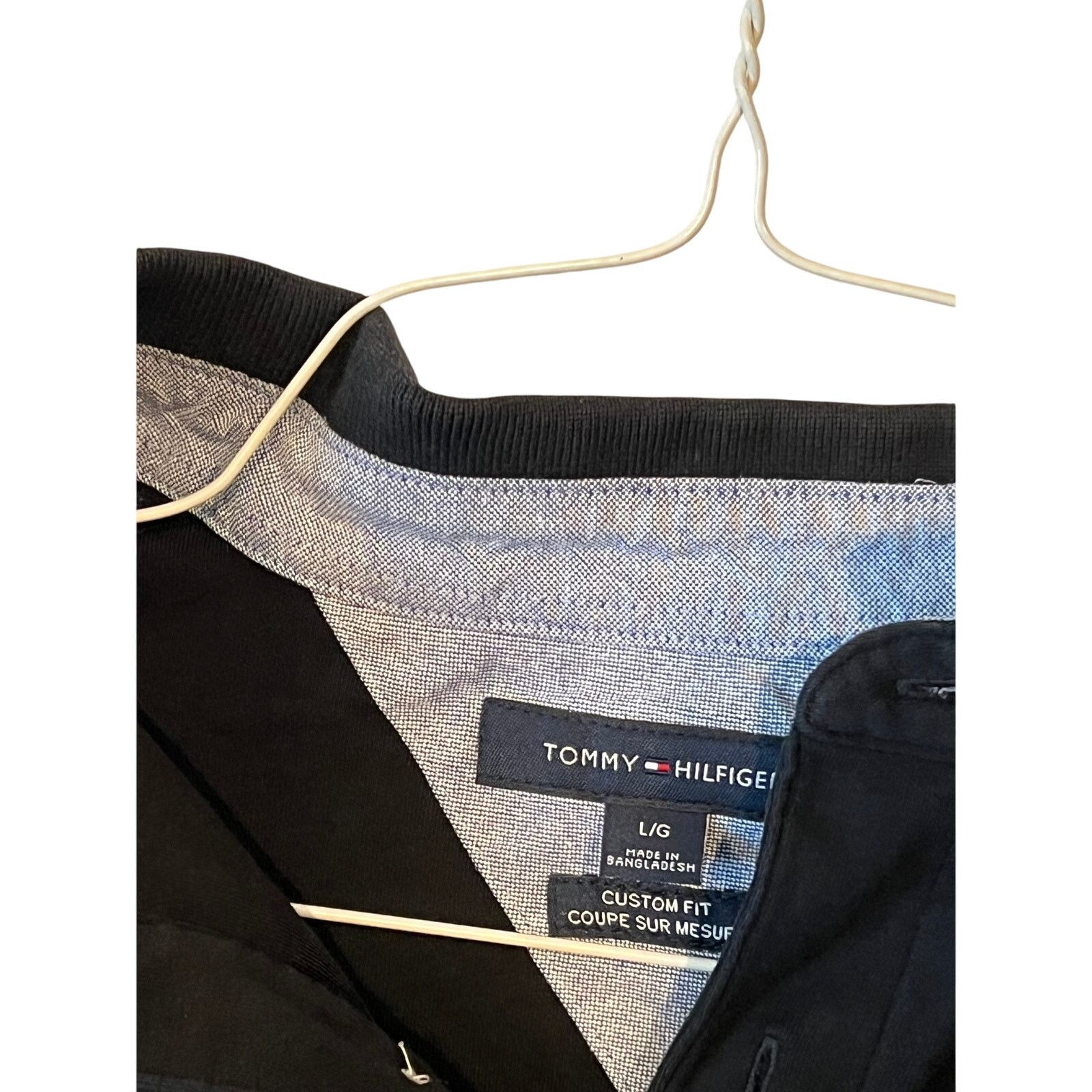 Tommy Hilfiger Tommy Hilfiger Custom Fit Navy Polo Shirt Mens L Size US L / EU 52-54 / 3 - 3 Thumbnail