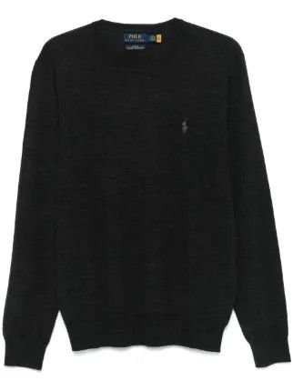 Polo Ralph Lauren o1s22i1n0125 Crewneck Sweater in Dark Grey Size US M / EU 48-50 / 2 - 1 Thumbnail