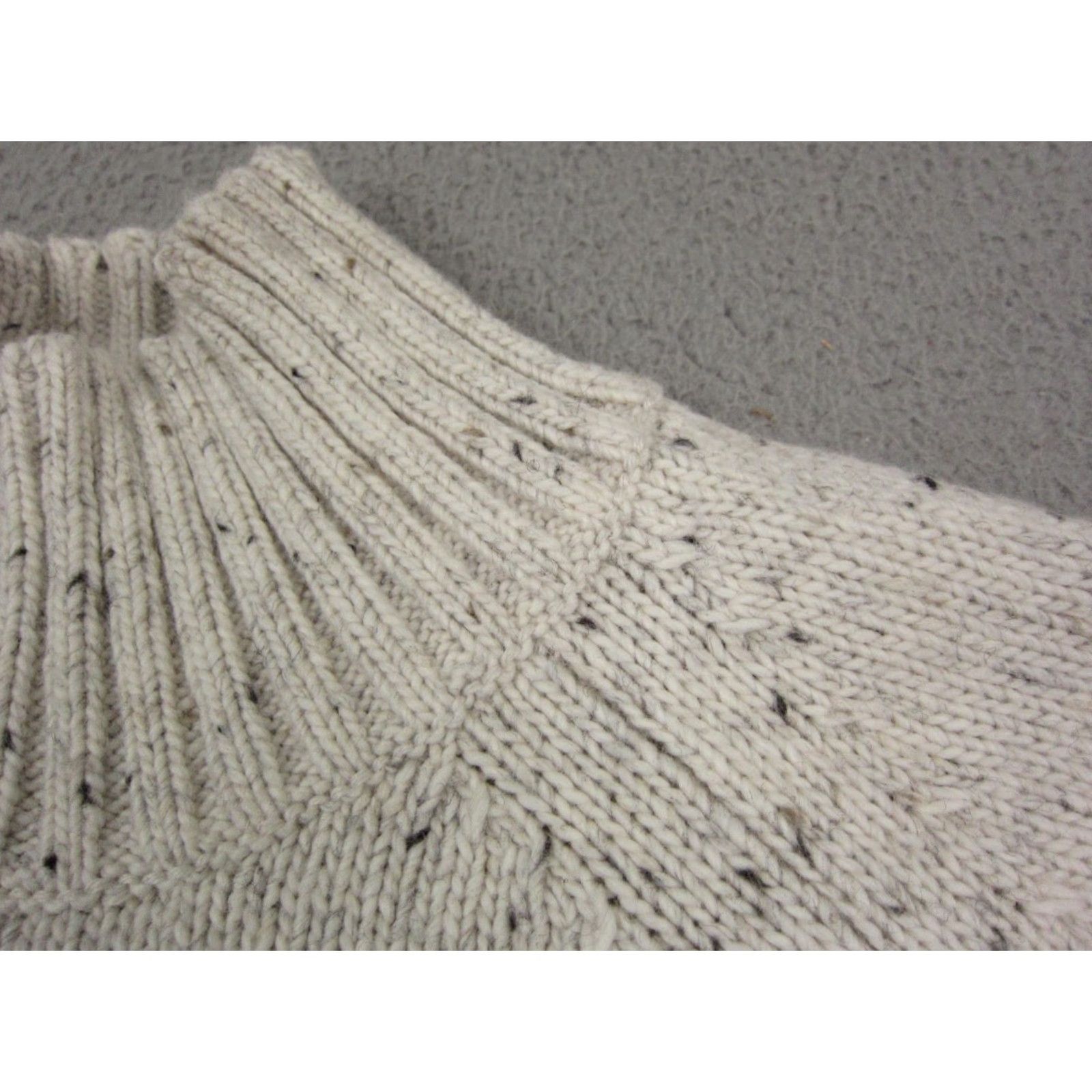 J. Jill J.Jill Sweater Womens XS Creme Mock Neck Pullover Casual Knit Pattern Solid Pullover 80s 90s City Classic Womens XS Beige Size XS / US 0-2 / IT 36-38 - 3 Thumbnail