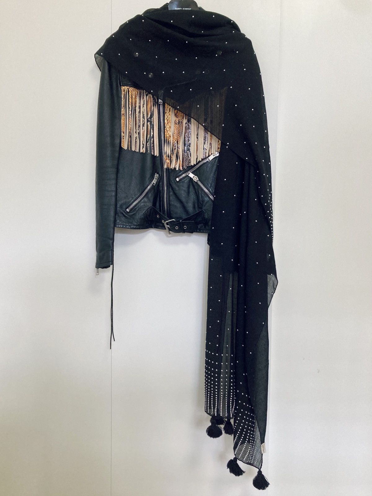 Saint Laurent BLACK Paisley Scarf Hedi期 Hedi Slimane × Saint Laurent Paris SLP HEDI PAISLEY BANDANA SCARF