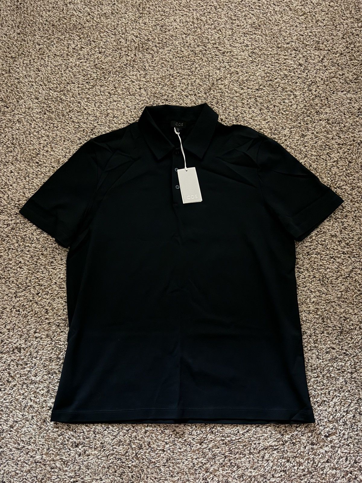 Cos COS Black Polo Shirts Size US L / EU 52-54 / 3 - 1 Thumbnail