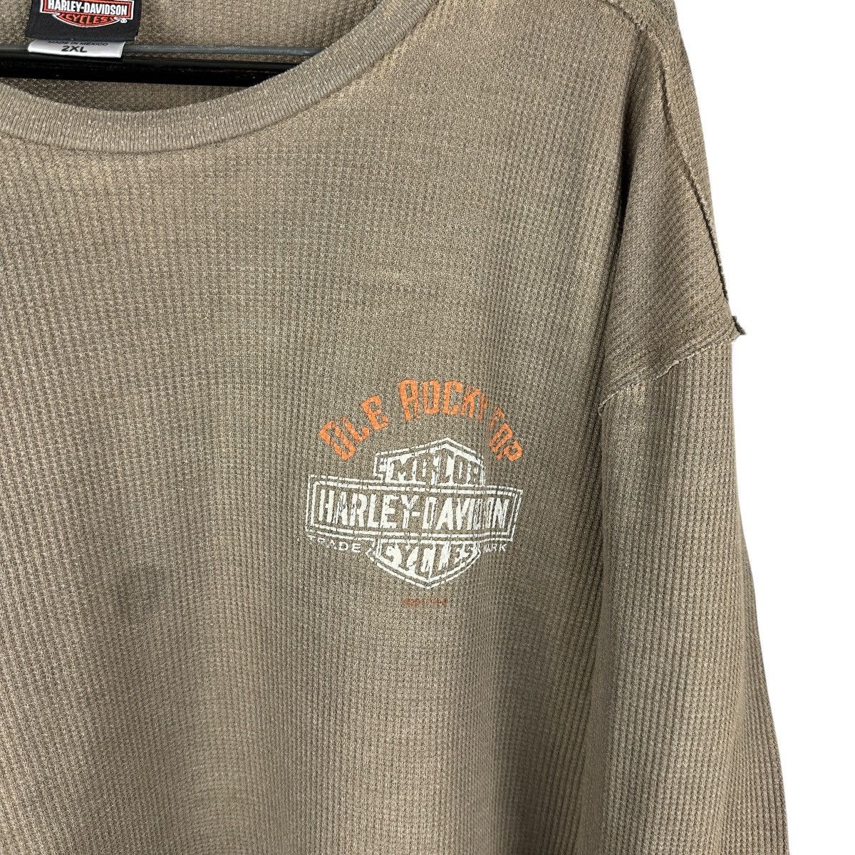 Harley Davidson Mens Y2K Harley Davidson Waffle Knit Tennessee Shirt Size US XXL / EU 58 / 5 - 3 Thumbnail