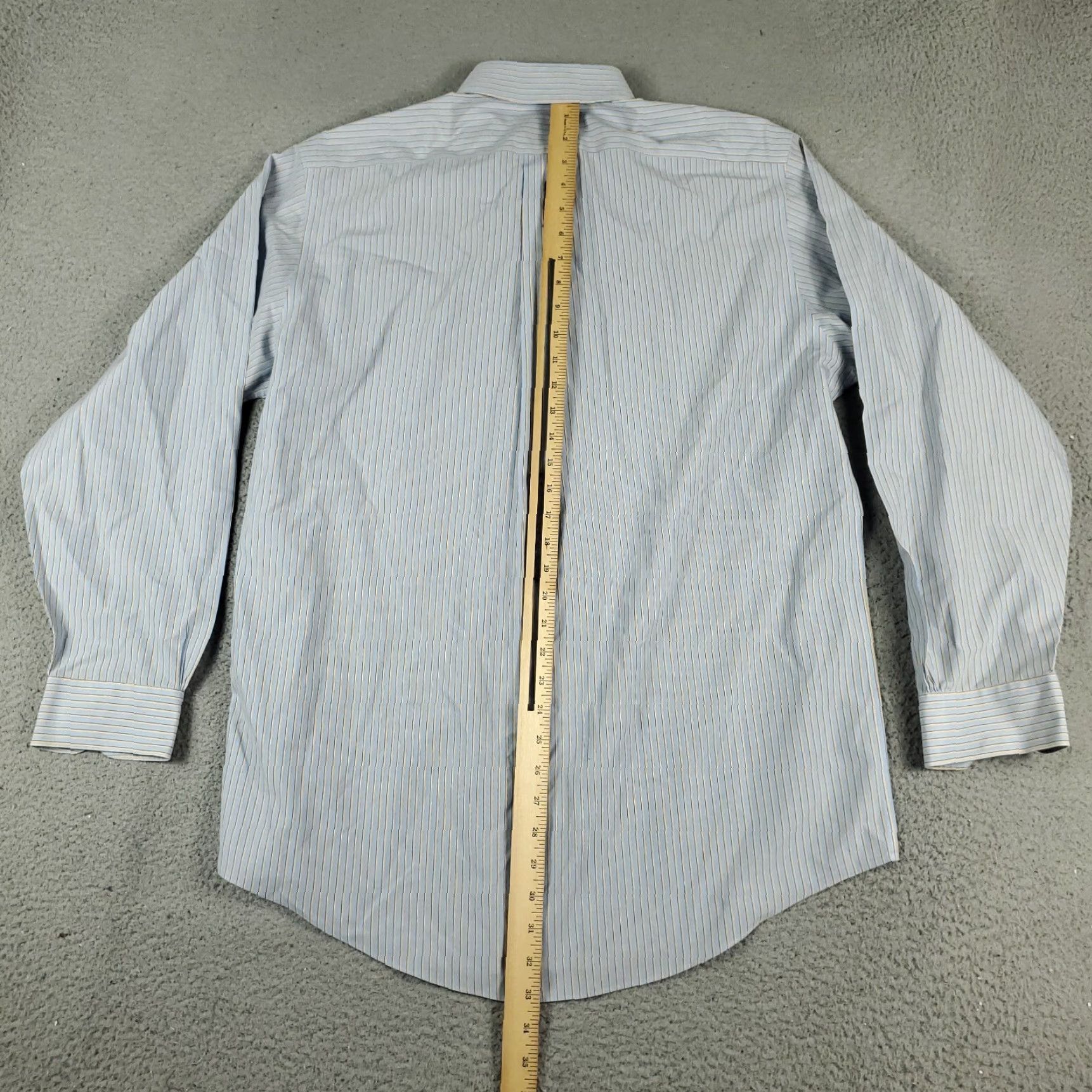 Brooks Brothers Brooks Brothers Dress Shirt Mens 16 Blue Striped Long Sleeve Button-Up Casual Workwear Size 42R - 3 Thumbnail