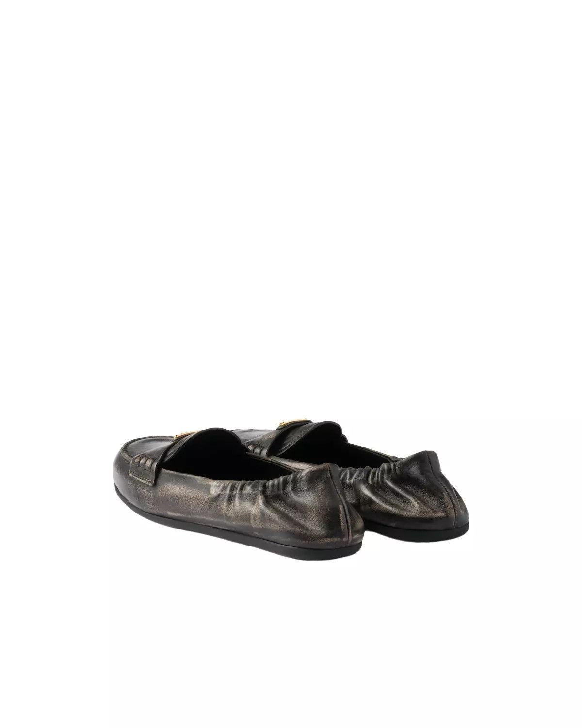 Prada PRADA $990 Black Nappa Leather Loafers New & Authentic Size US 7 / IT 37 - 4 Thumbnail