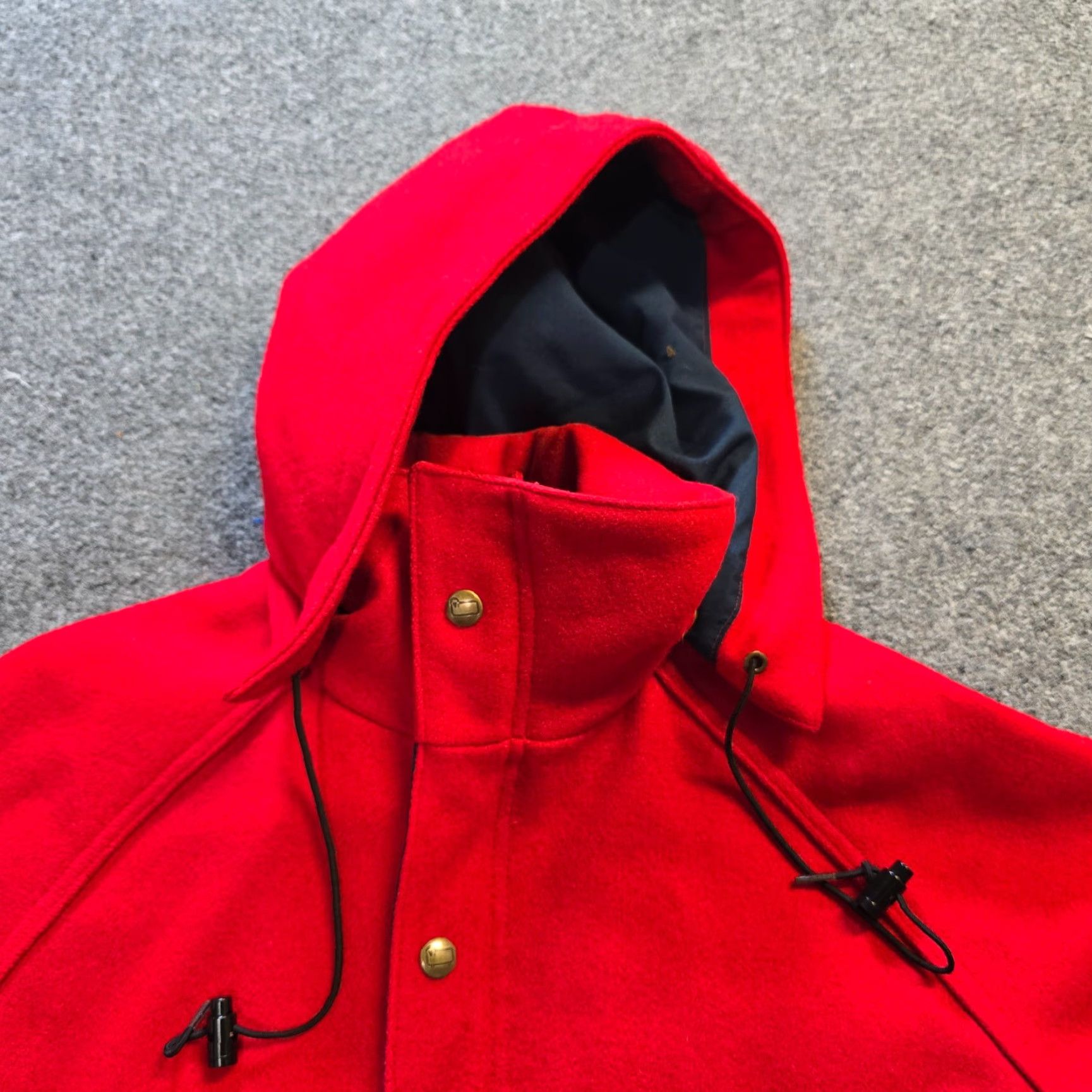 Vintage VINTAGE Woolrich Jacket Womens Size Medium Red Boiled Wool Full Zip Hood Pockets Mens? Size M / US 6-8 / IT 42-44 - 2 Thumbnail
