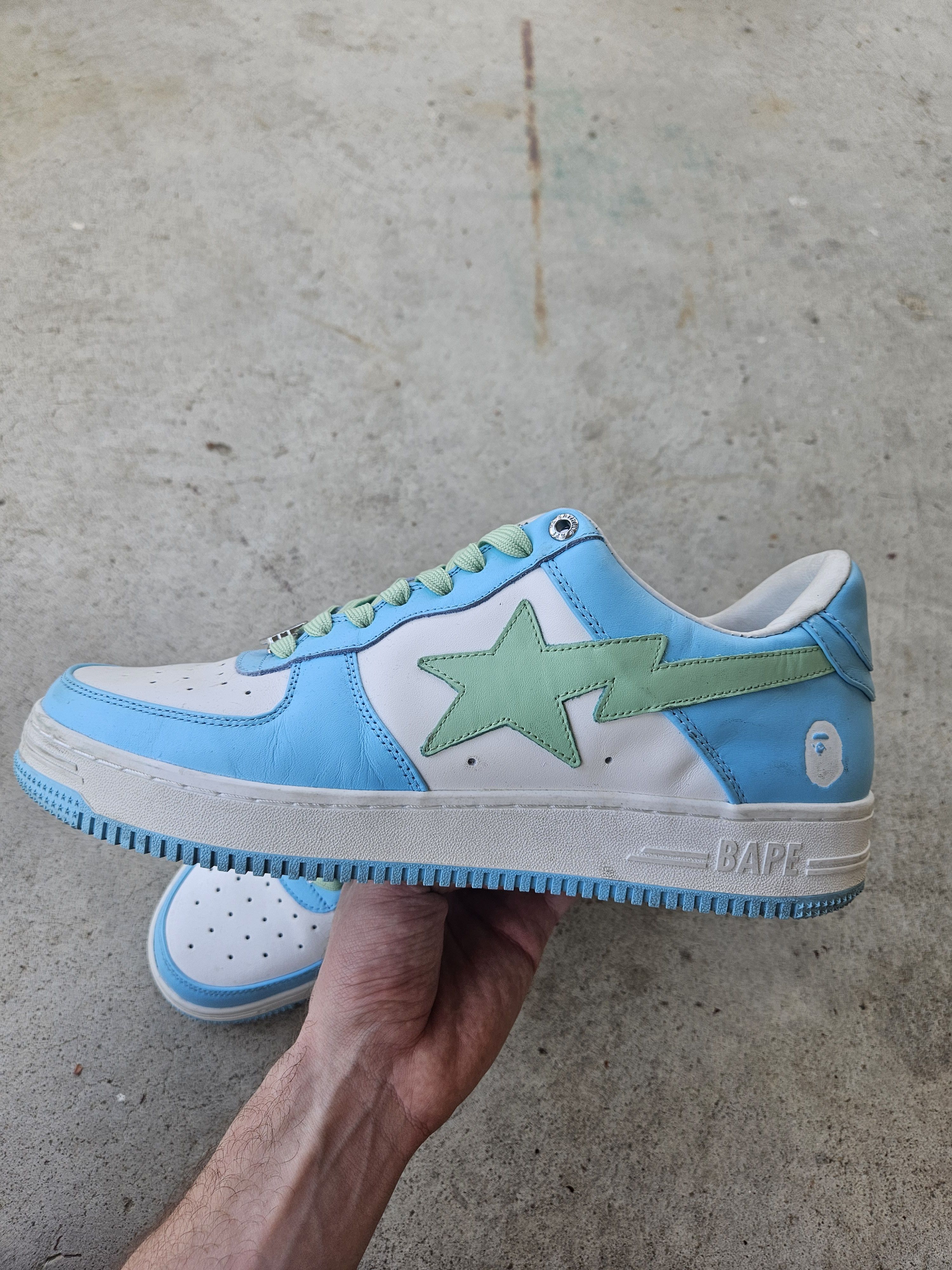 Bape Bapesta Pastel Pack Sax Blue Green Sneakers Size US 11 / EU 44 - 2 Thumbnail