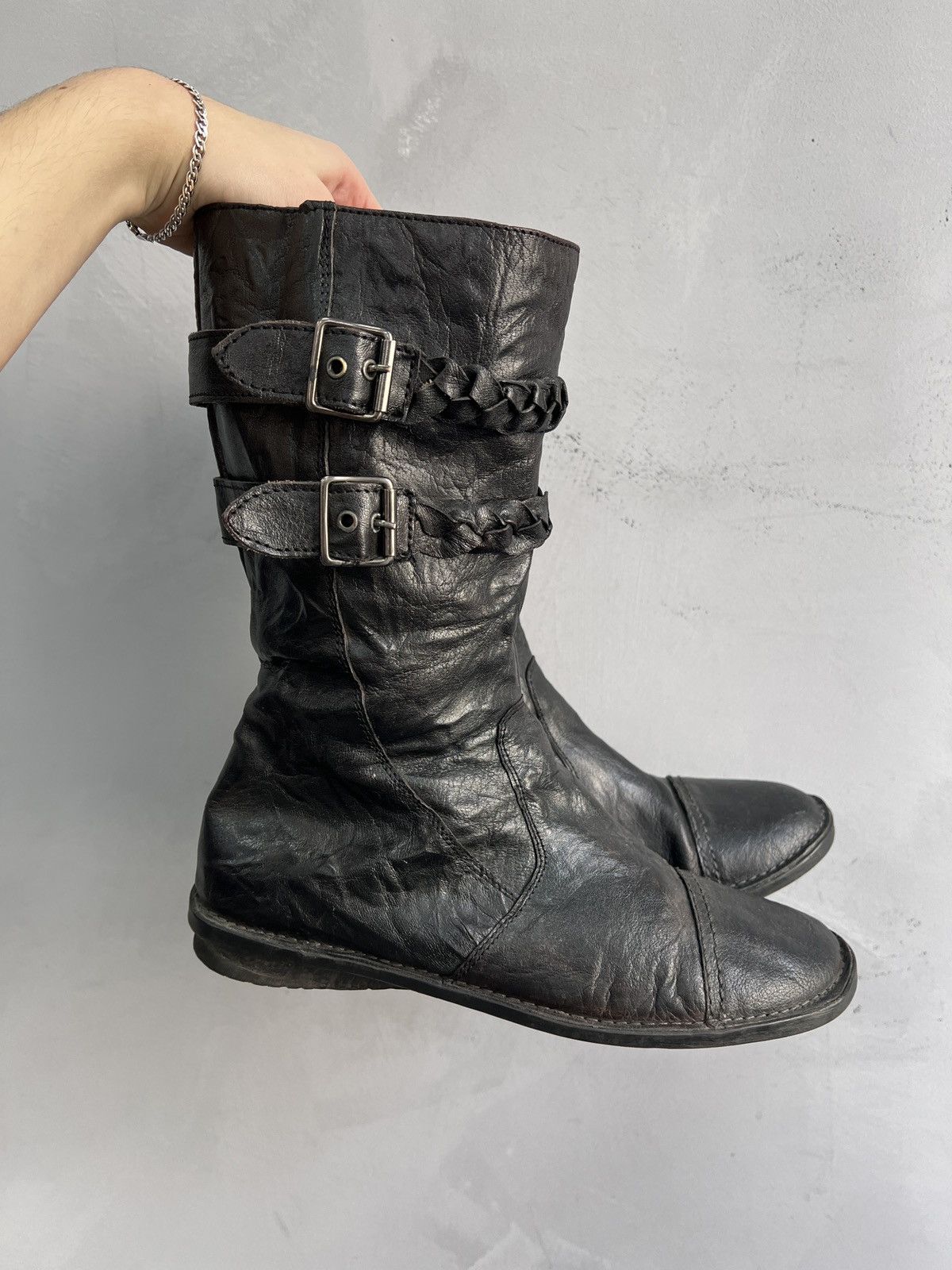 14th Addiction Opium style 14th addiction belted rimless boxing boots y2k Size US 8 / EU 41 - 1 Thumbnail