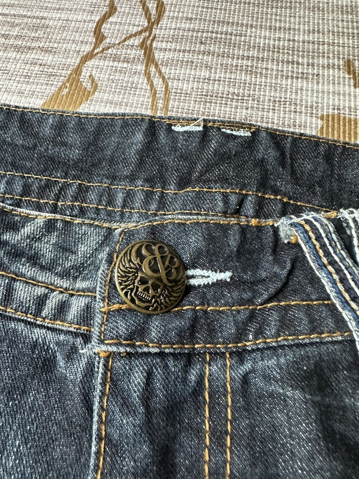 Japanese Brand FLARE Sky Bomber Claw Marks Design Denim Size US 34 / EU 50 - 20 Thumbnail