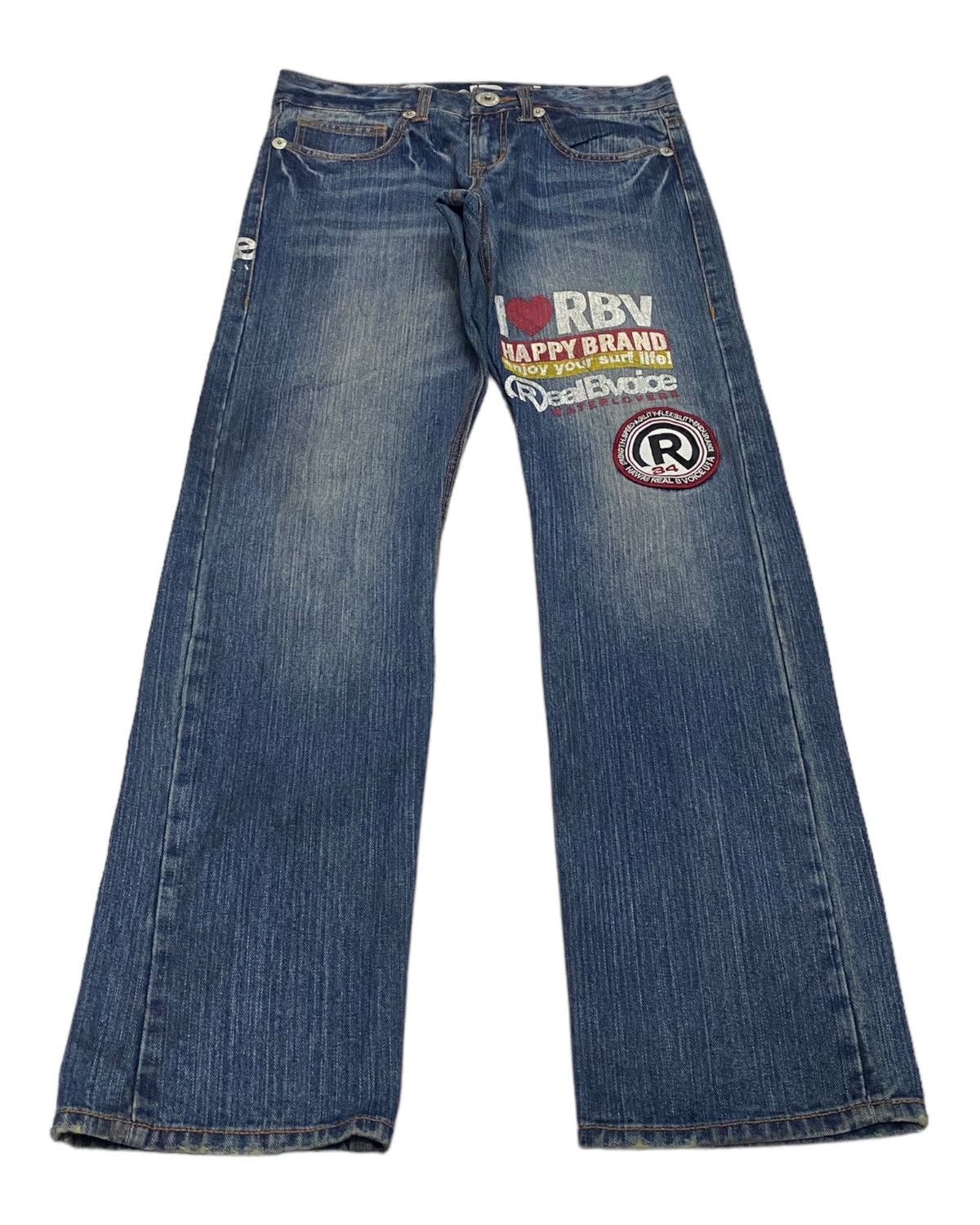 Japanese Brand RARE🔥RBV REALBVOICE DISTRESSED DENIM JEANS Size US 30 / EU 46 - 2 Thumbnail