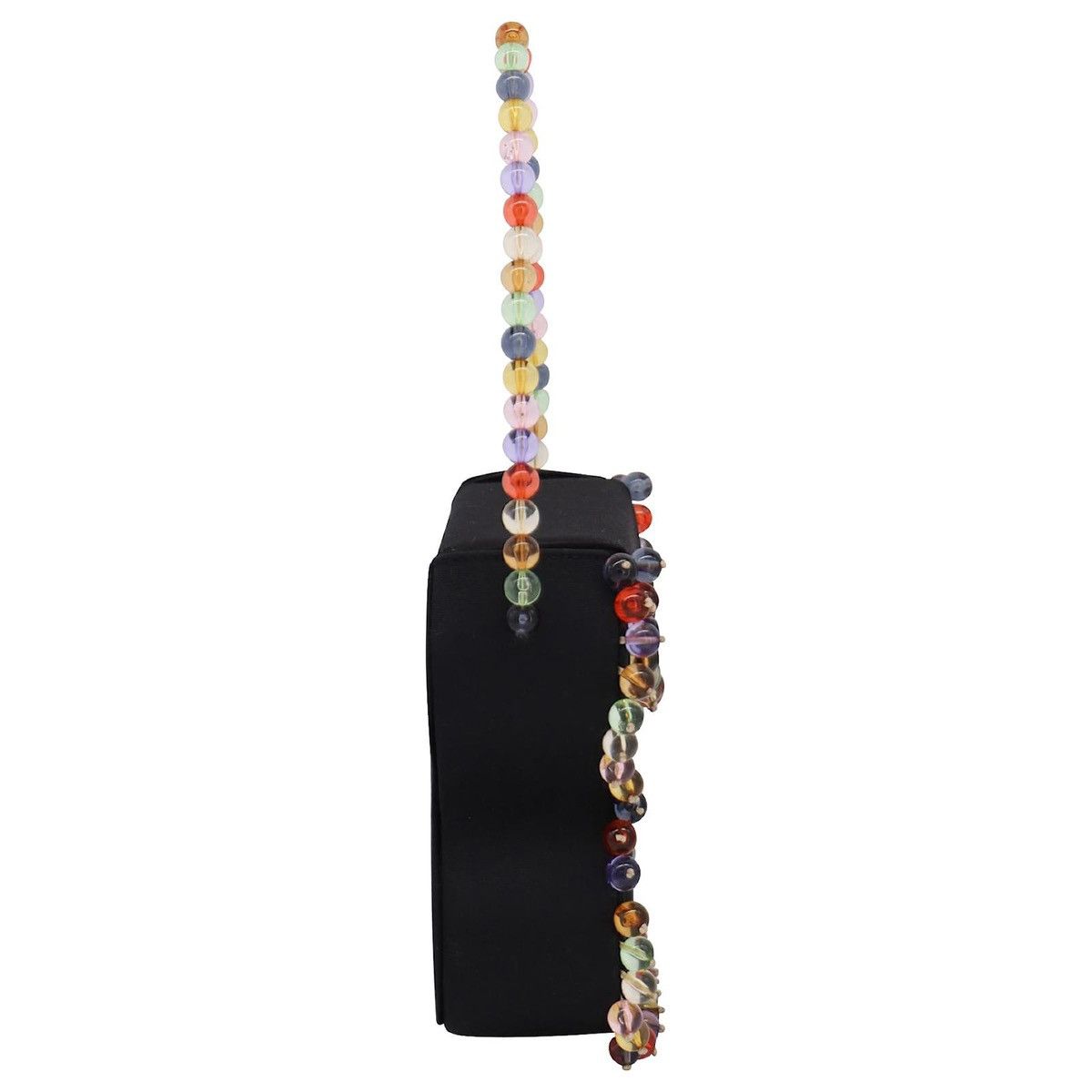 By Far By Far Frida Bead Embellished Black Grosgrain Bag NEW Size ONE SIZE - 4 Thumbnail