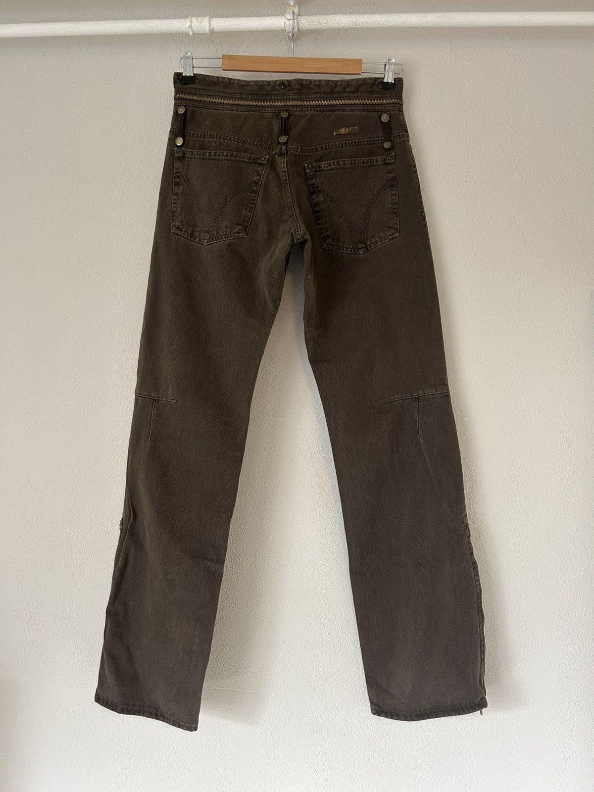 Dolce & Gabbana Dolce & Gabbana Brown Denim Pants with Gold Zippers Size US 32 / EU 48 - 5 Thumbnail