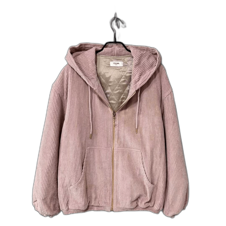 Celine Pink Corduroy Jacket by Celine Size US M / EU 48-50 / 2 - 1 Thumbnail