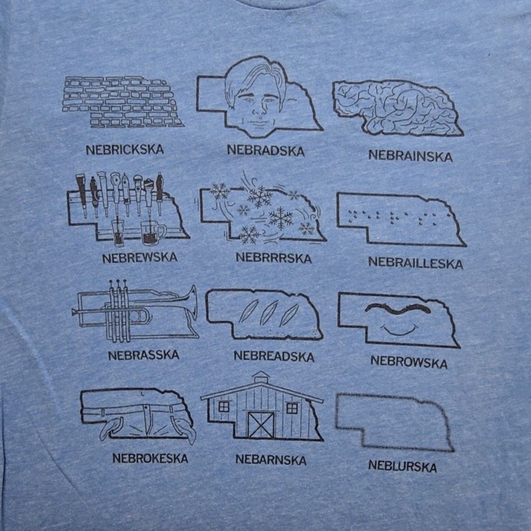 Vintage Vintage Funny Nebraska Shirt Blue M hort Sleeve Tee Size US M / EU 48-50 / 2 - 2 Thumbnail
