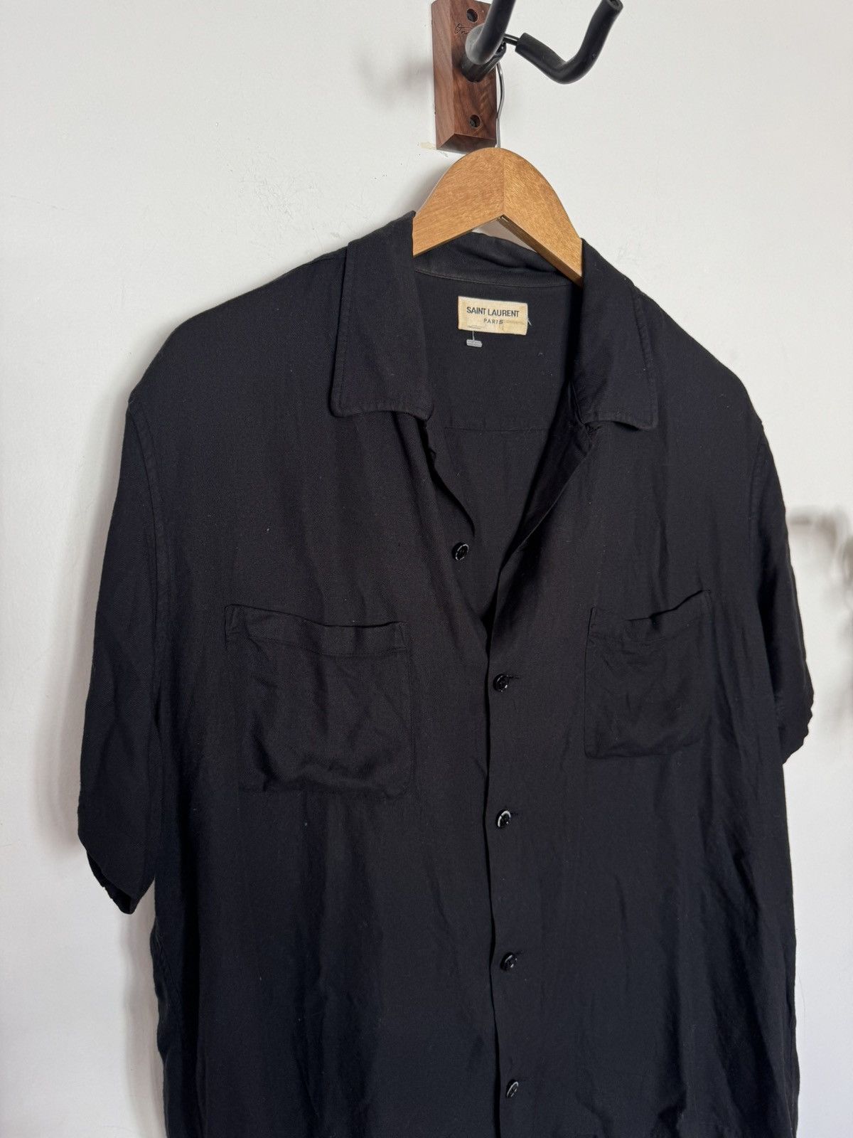Saint Laurent Paris Hedi 2015 Viscose Pocket Camp shirt Size US M / EU 48-50 / 2 - 2 Thumbnail