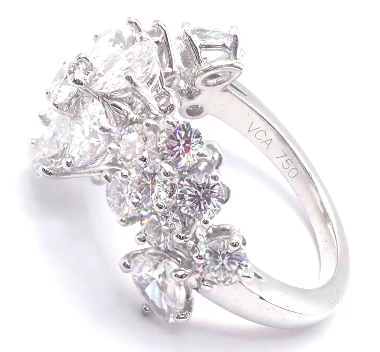 Van Cleef & Arpels Van Cleef & Arpels Folie des Pres 18k Diamond Flower Ring Size ONE SIZE - 5 Thumbnail