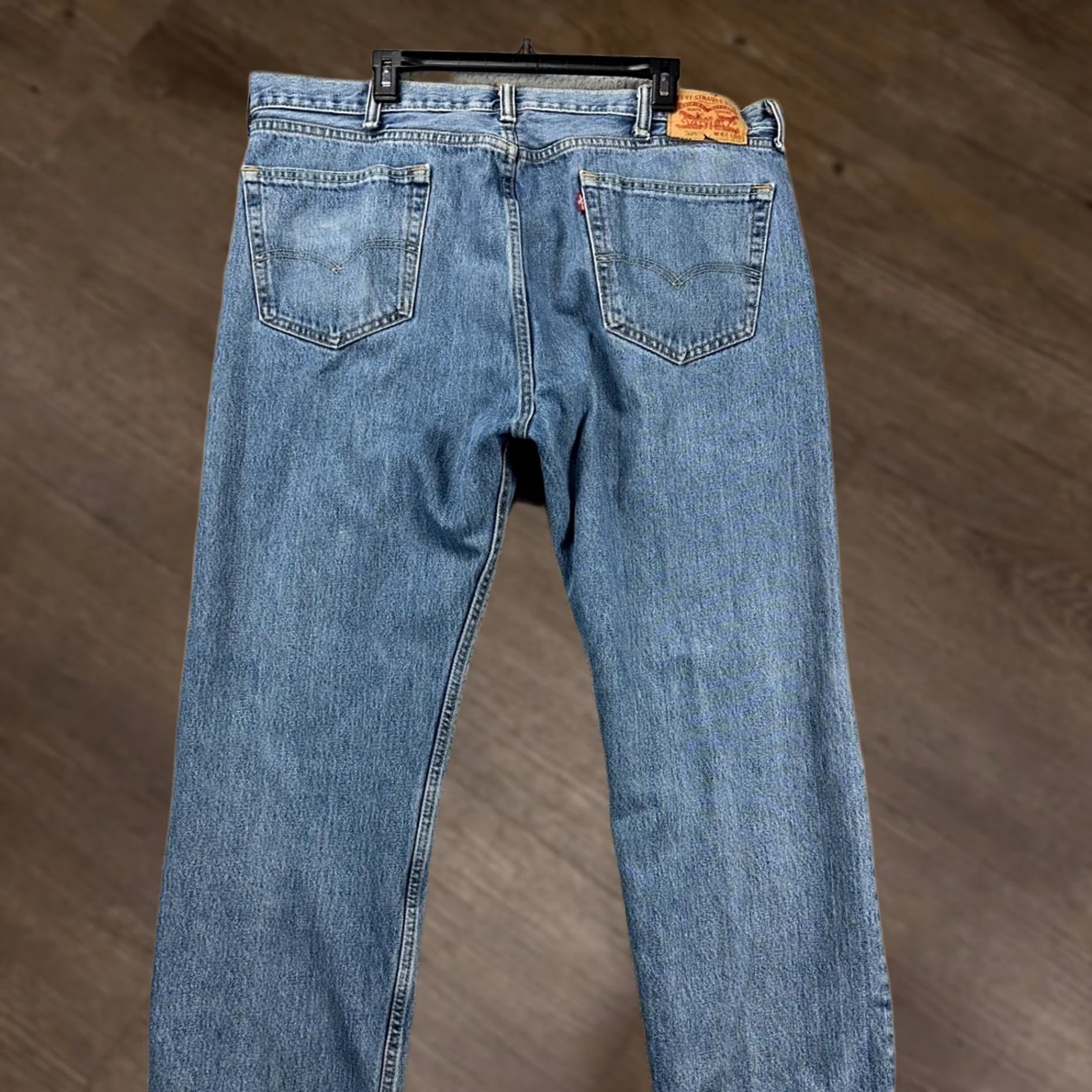 Levi's Levis 505 Jeans Mens 42X30 Blue Distressed Regular Straight 5-Pocket Denim Pants Jeans Size US 42 / EU 58 - 1 Thumbnail