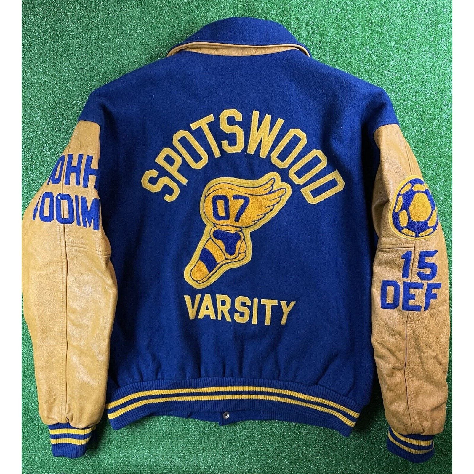 Image of Vintage Track Field Soccer Varsity Baggy Blue Jacket Usa, Men's (Size 2XL)