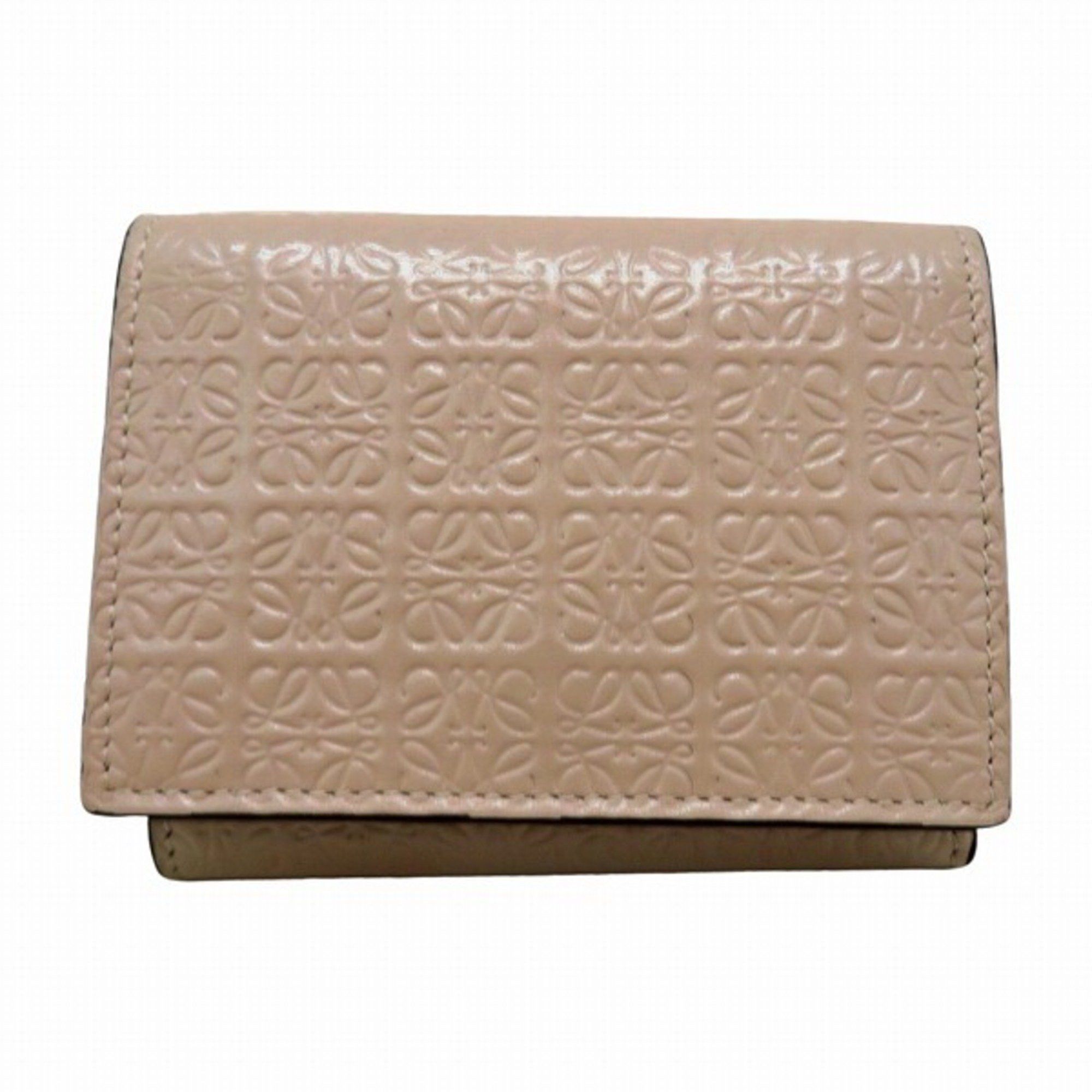 image of Loewe Anagram Repeat Trifold Wallet C499Tr2X01 Women's in Beige
