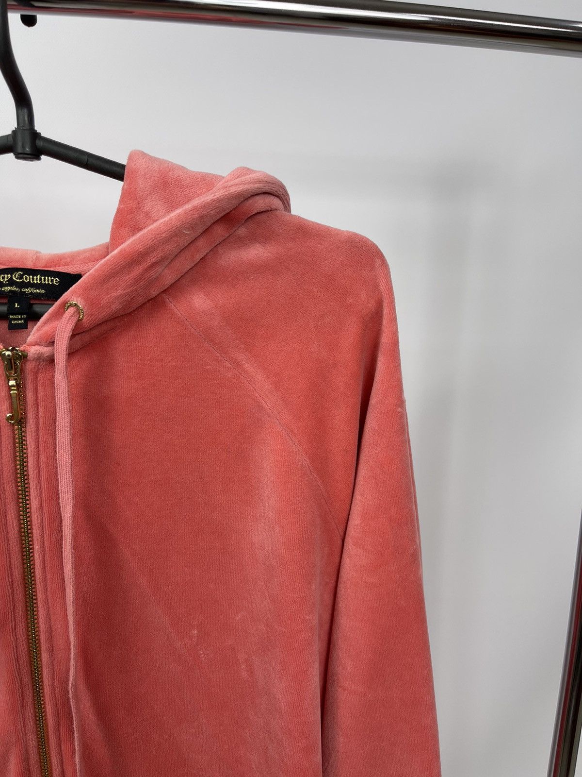 Juicy Couture Juicy Couture Full Zip Long Sleeve Hoodie Pink Size L Women Size L / US 10 / IT 46 - 3 Thumbnail