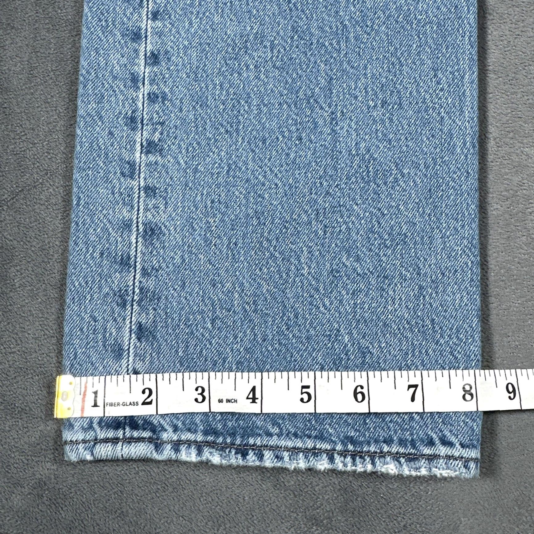 Levi's Levis 501 Jeans Mens 34x32 Blue Denim Distressed Ripped Button Fly Straight Leg Size US 34 / EU 50 - 3 Thumbnail