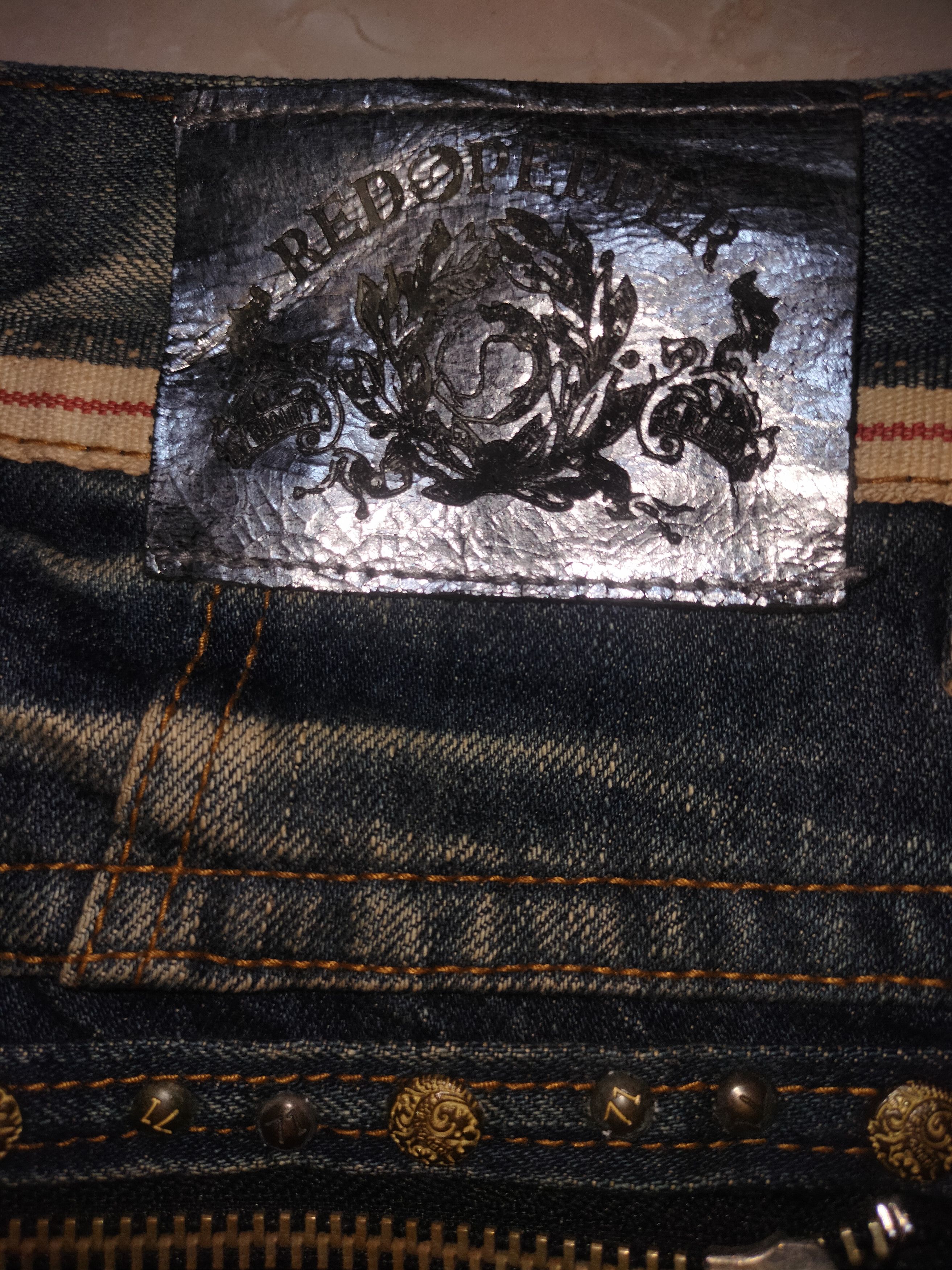 KMRii Red Pepper wash whisker Denim Size US 31 - 15 Thumbnail