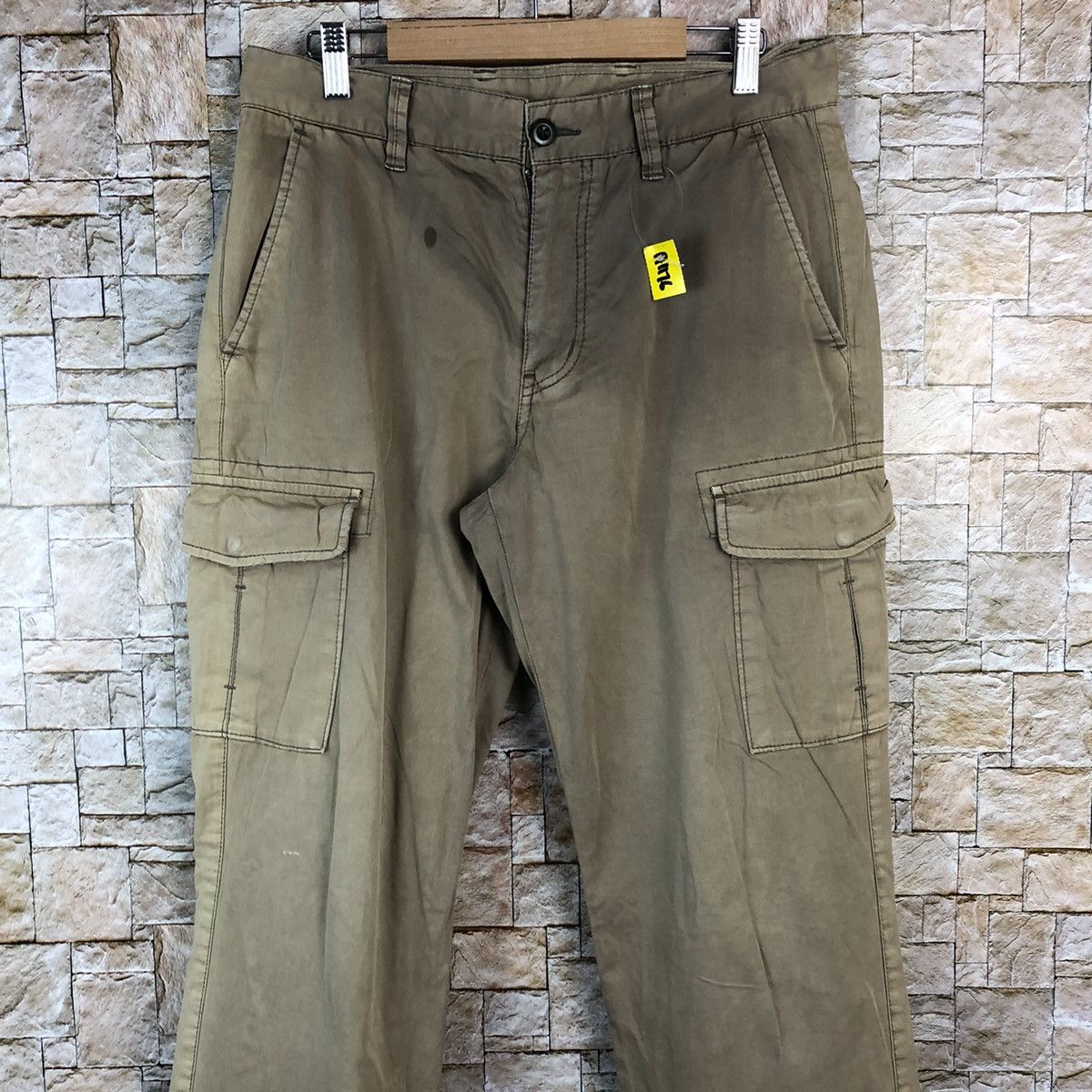 Japanese Brand Uniqlo Brown faded Cargo Multipocket Pants #A1176 Size US 30 / EU 46 - 5 Thumbnail
