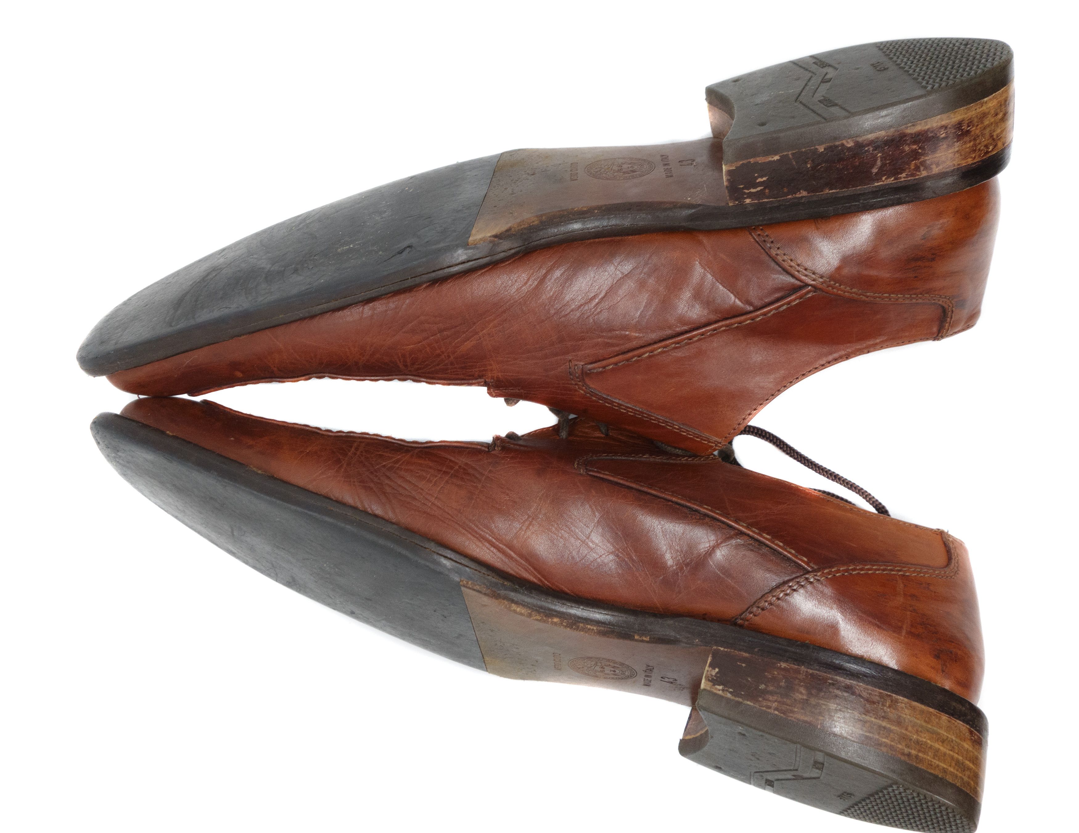 Versace Gianni Versace Vintage Apron Toe Square Rust Patina Derby Size US 10 / EU 43 - 4 Thumbnail