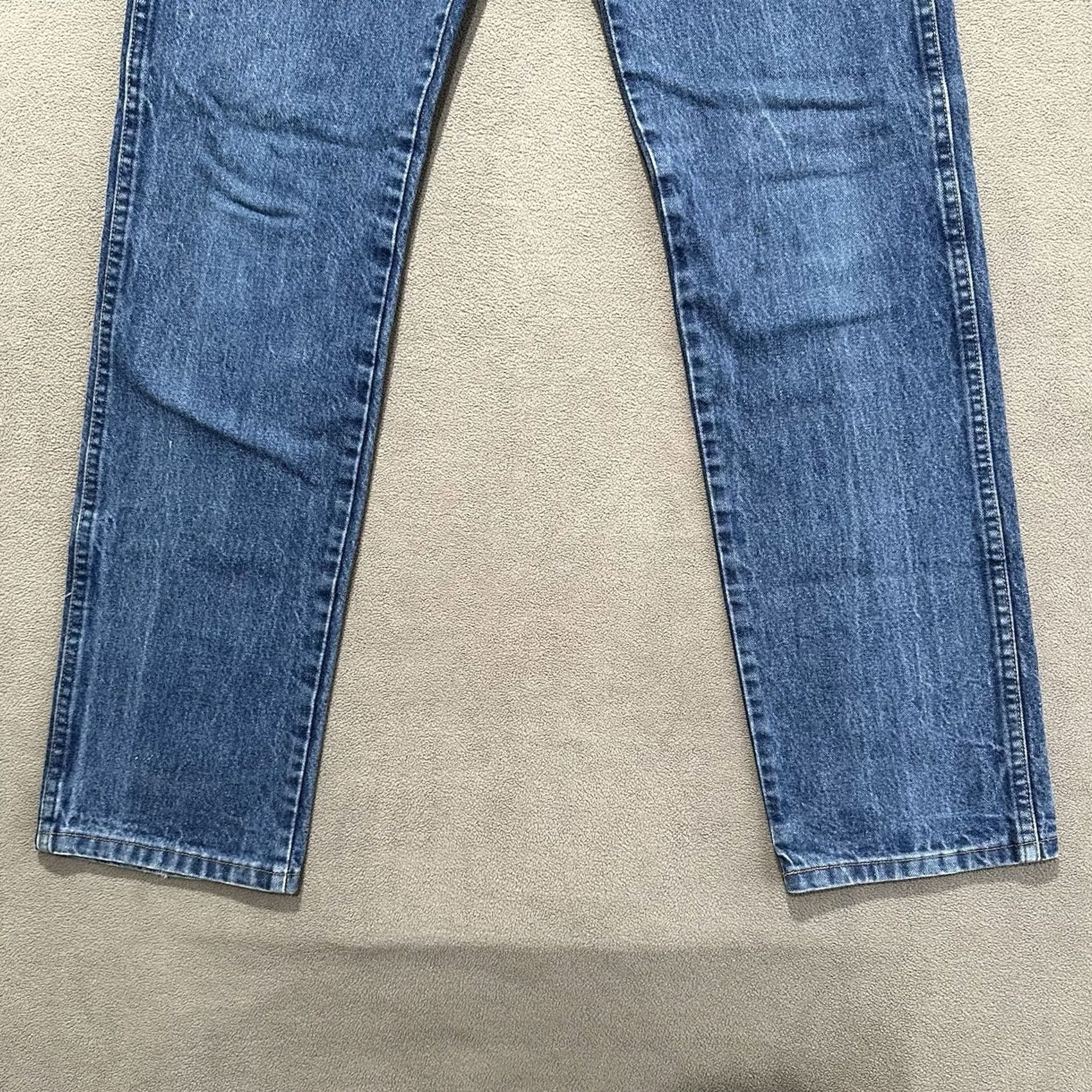 Wrangler Wrangler Jeans Mens 32x36 Blue Denim Cowboy Cut 13MWZ Western Straight Jeans Mens Regular 5-Pocket Blue Cowboy Logo Mens Size US 32 / EU 48 - 5 Thumbnail