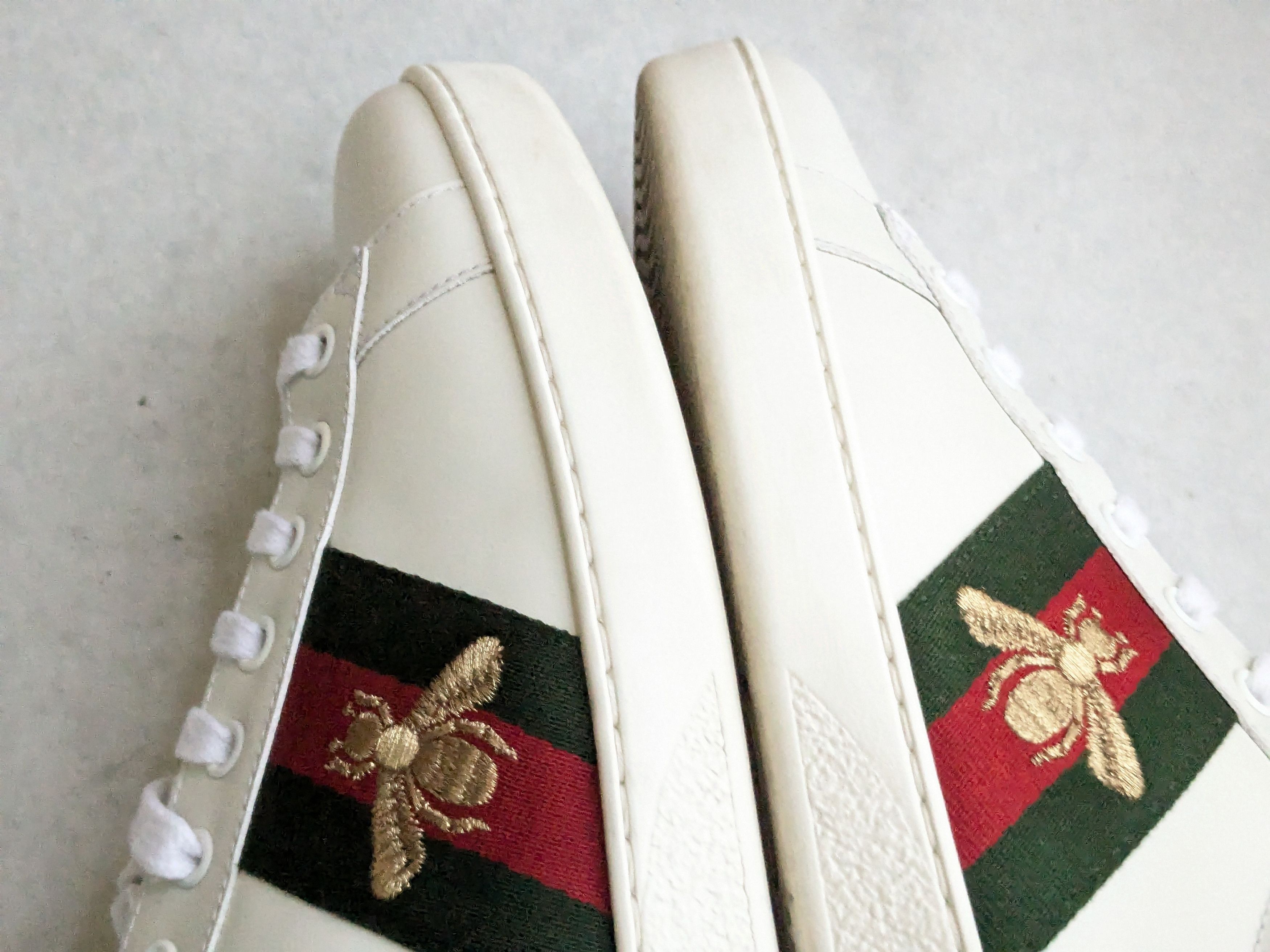 Gucci Gucci Ace Sneakers Bee White 9.5 Low Tops Size US 9.5 / EU 42-43 - 7 Thumbnail
