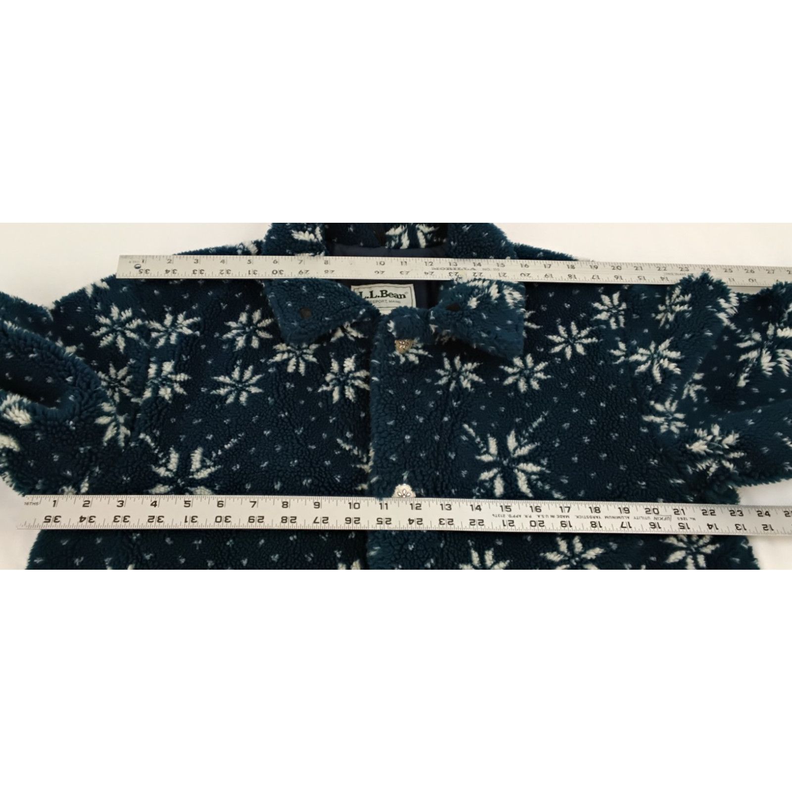 L.L. Bean L.L. Bean Deep Pile Coat Men's M Tall Blue Snowflake VTG 80s Size US M / EU 48-50 / 2 - 12 Thumbnail