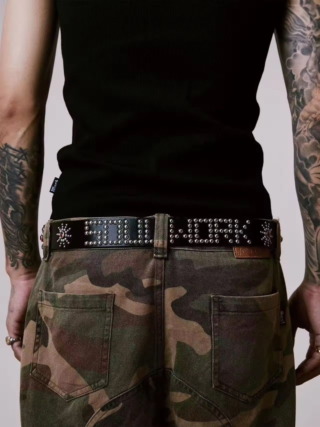 Japanese Brand punk style pu leather belt Size ONE SIZE - 3 Thumbnail