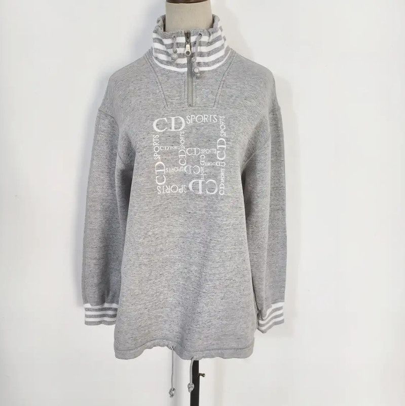 Dior Dior Gray Cotton Women's Long Sleeve Sweatshirt 0089 Size M / US 6-8 / IT 42-44 - 1 Thumbnail