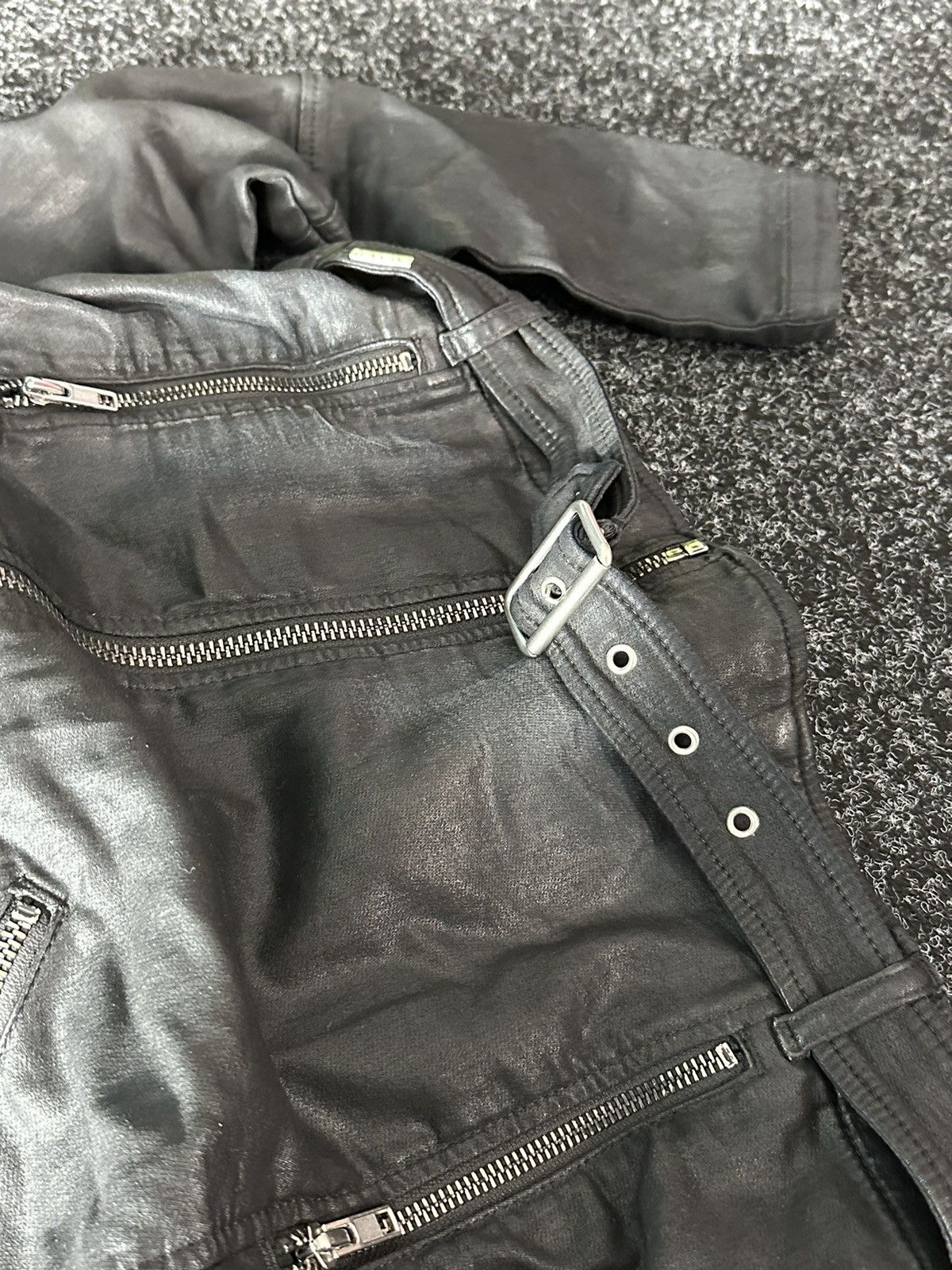 Diesel × If Six Was Nine 🚨AVANT-GARDE Diesel Rick Owen’s Opium Y2K LEATHER DENIM Size M / US 6-8 / IT 42-44 - 5 Thumbnail