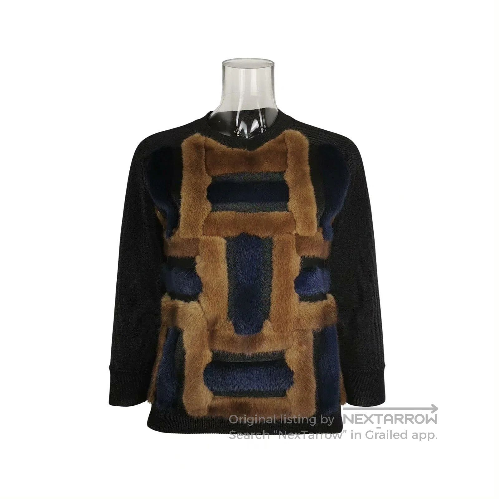 Louis Vuitton Louis Vuitton Colorblock Fur Sweatshirt S. Size S / US 4 / IT 40 - 1 Thumbnail