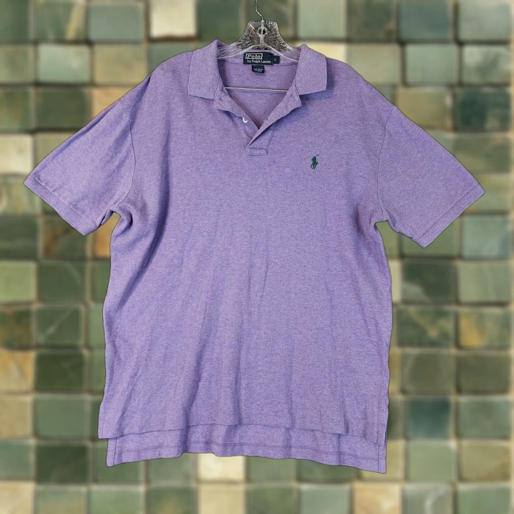 Polo Ralph Lauren VINTAGE Polo Ralph Lauren Polo Shirt Men Short Sleeve Size L Purple 100% Cotton Size US L / EU 52-54 / 3 - 1 Thumbnail
