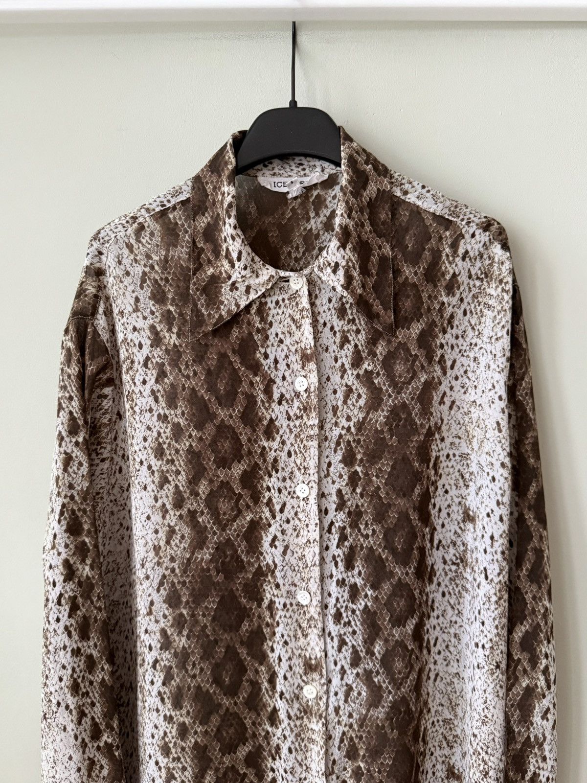 Iceberg Iceberg snake skin archive runway ls long shirt vintage Size S / US 4 / IT 40 - 2 Thumbnail